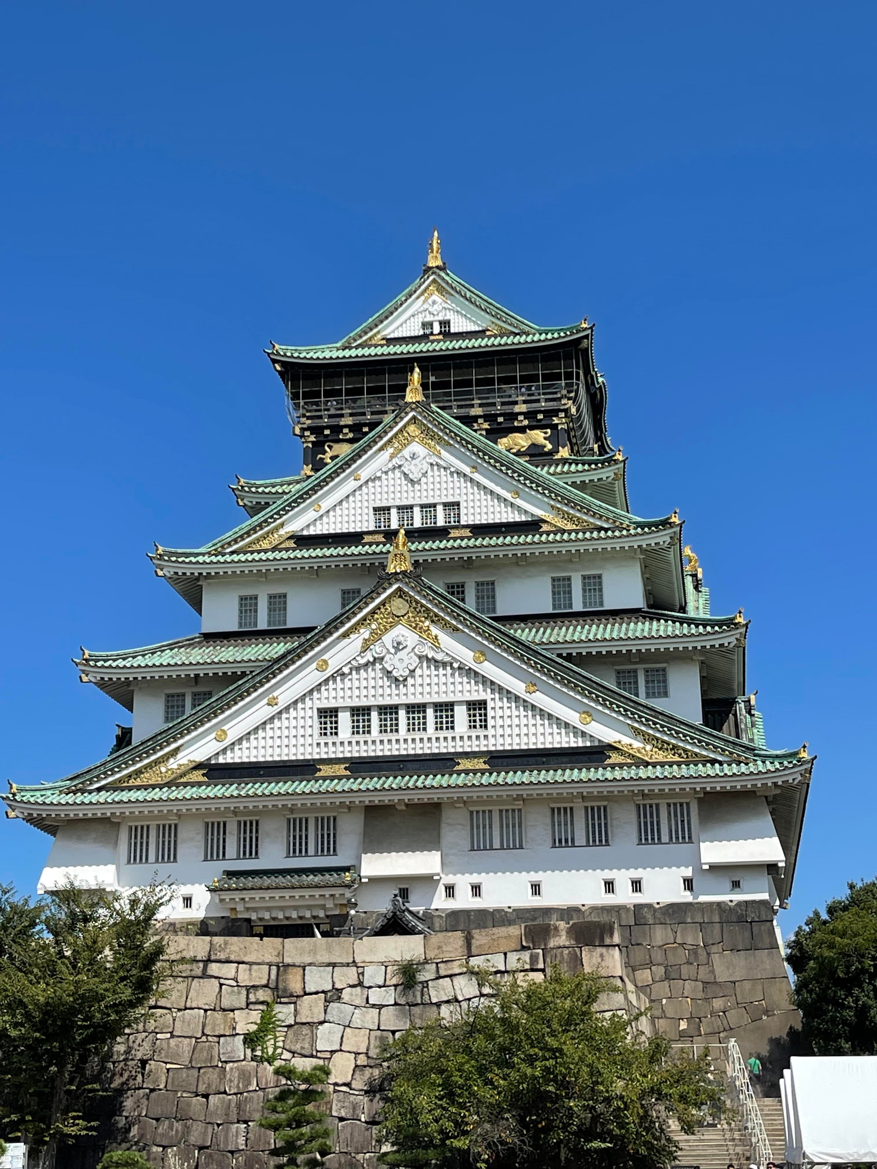 View of an Asian palace.