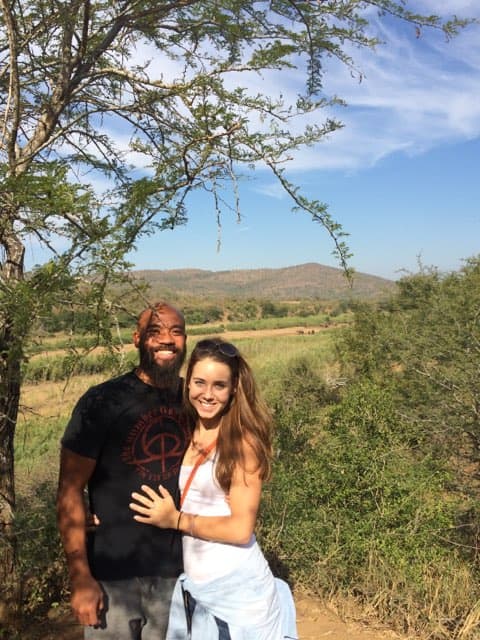 Couple posing in a valley