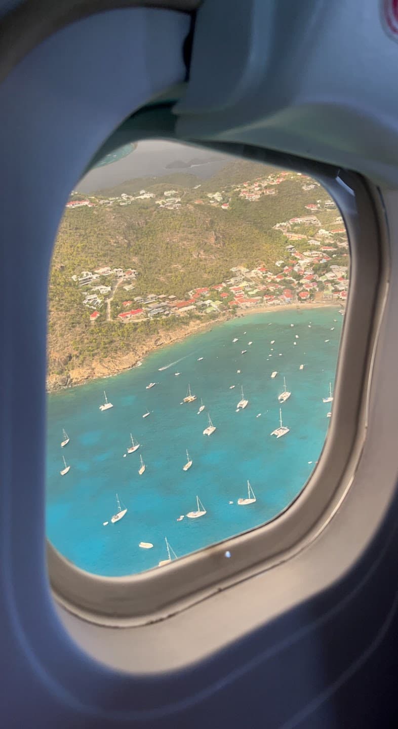 View from plane window