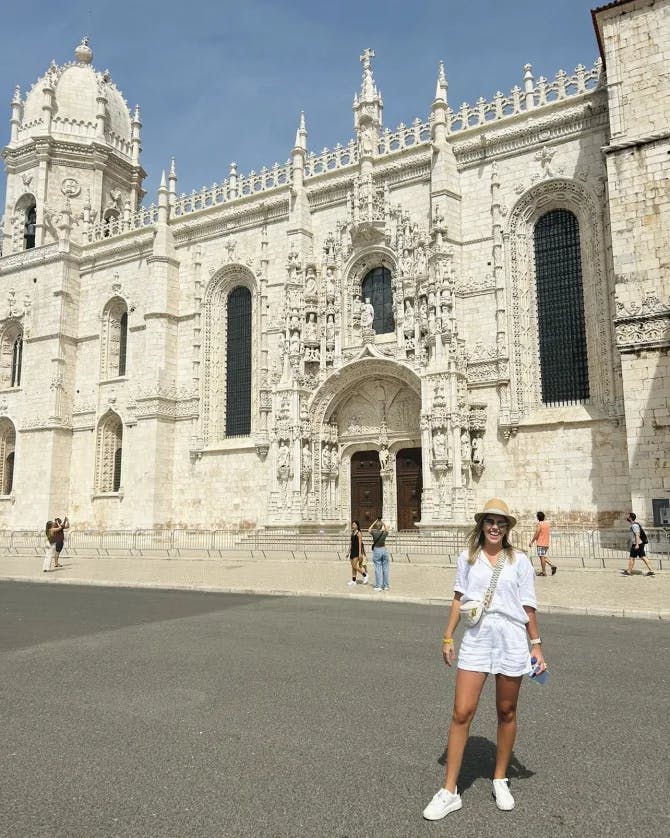 Picture of Sarah at Jerónimos Monastery