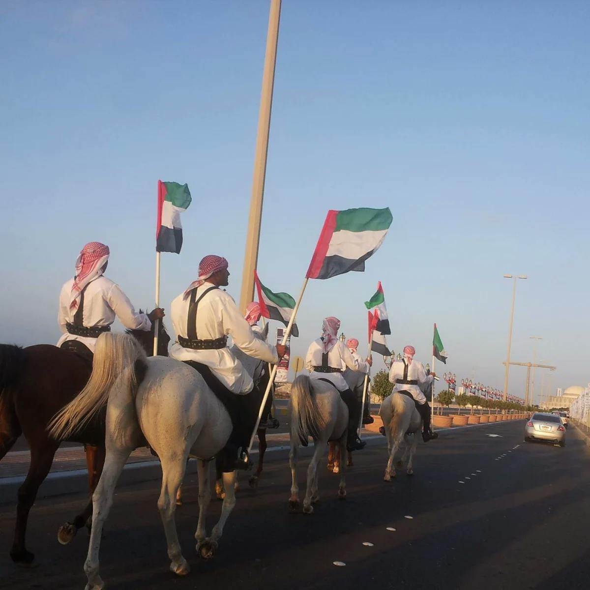 Emirati men on horse