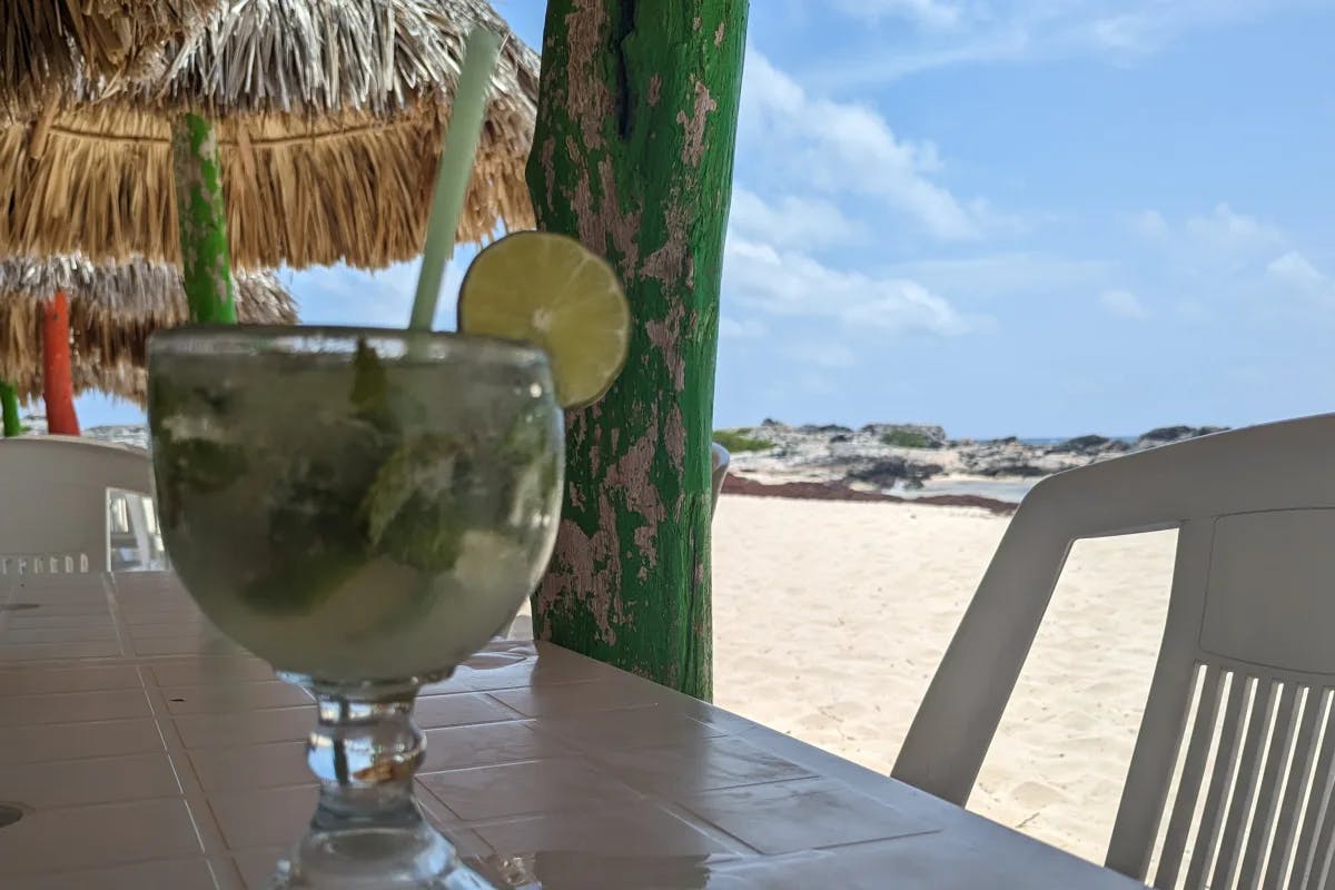 A drink with a nice view at El Pescador.