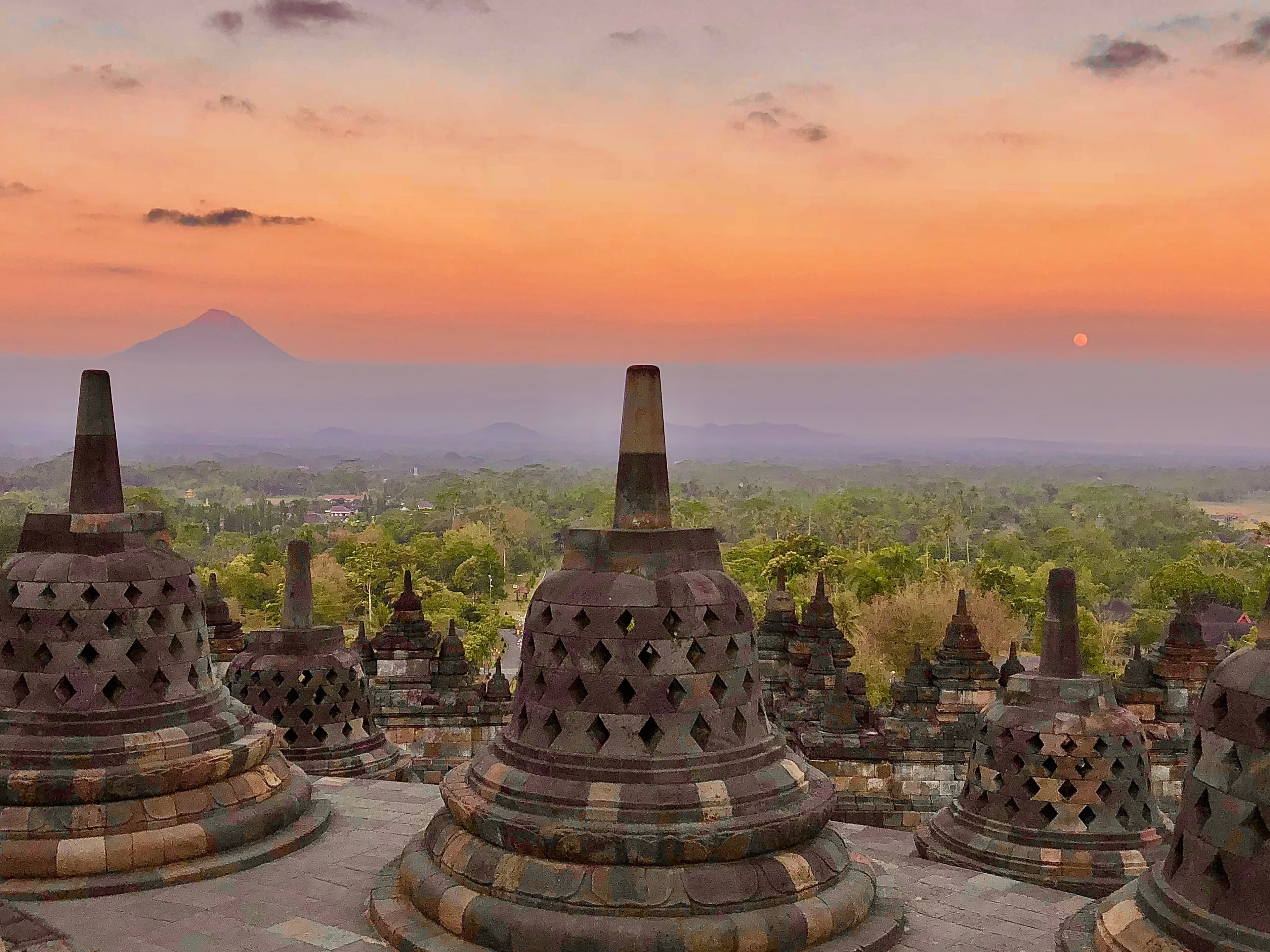 A beautiful view of Borobudur Temple