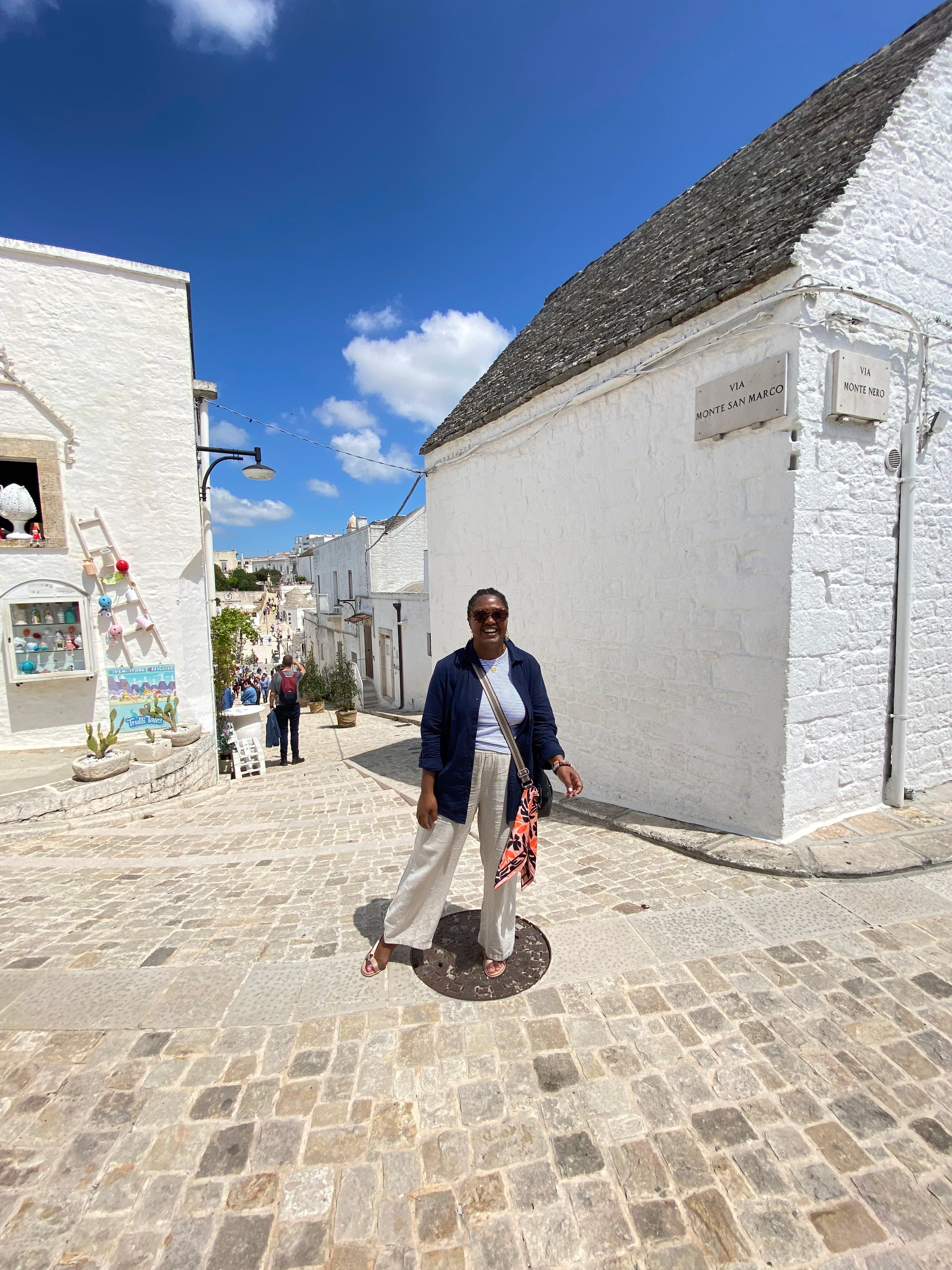 Girl on the street in Greece.
