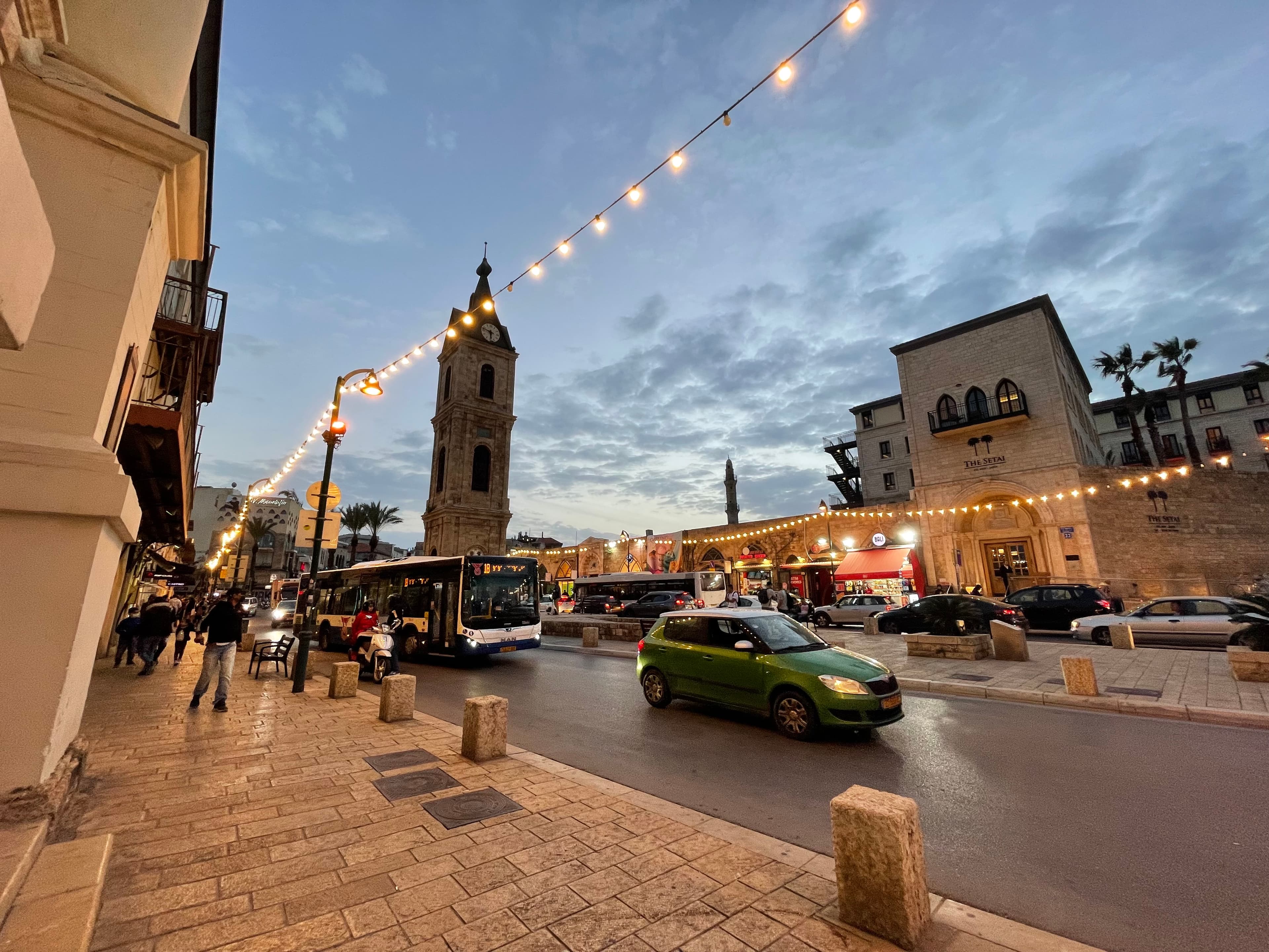 View of road and lights