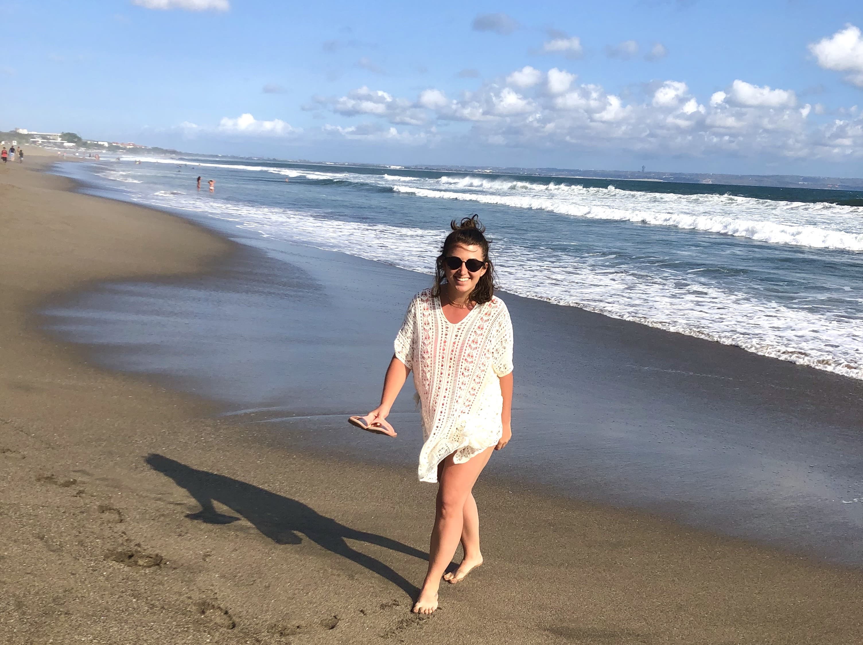 Enjoying a day at the beach