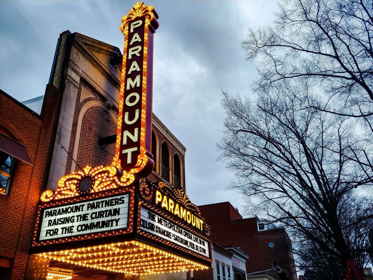 a picture of the paramount theatre in Charlottesville