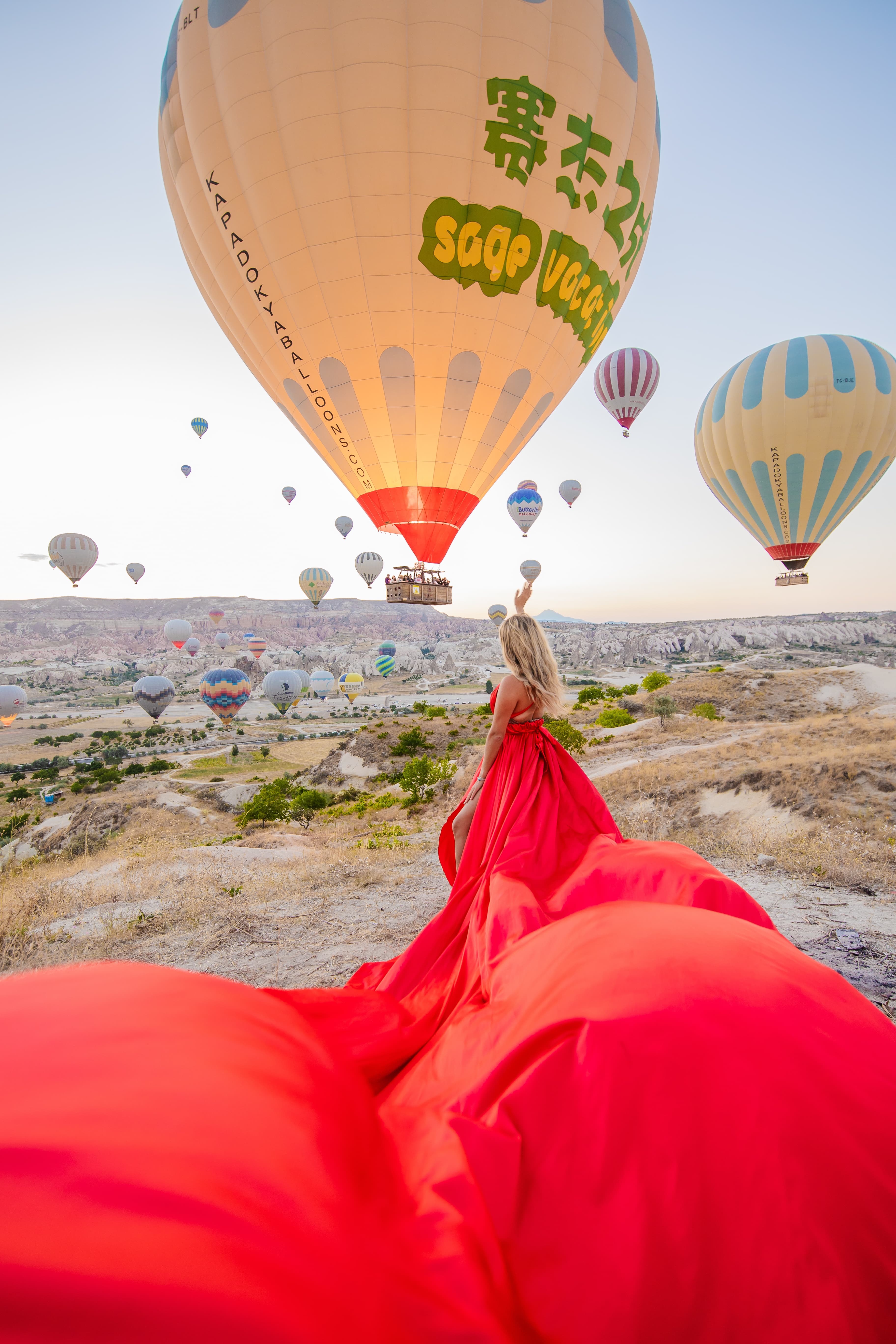 Hot balloon ride view