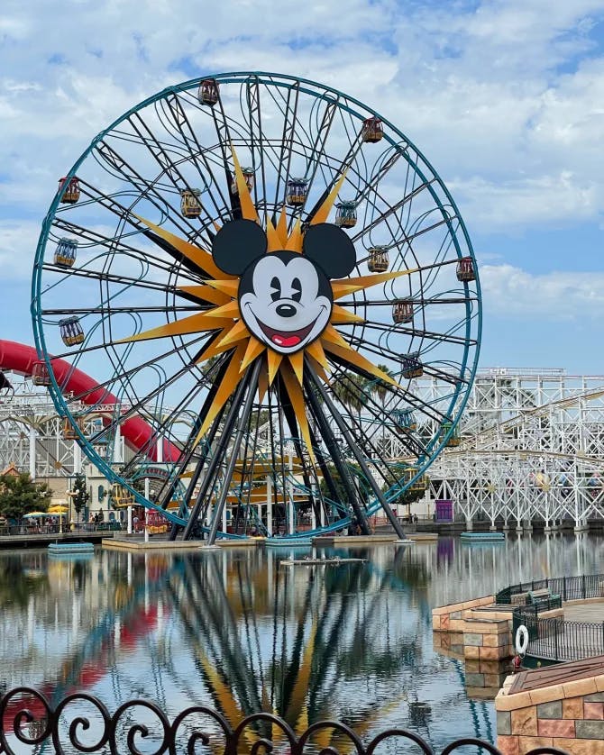 Carousel with mickey Mouse face. 
