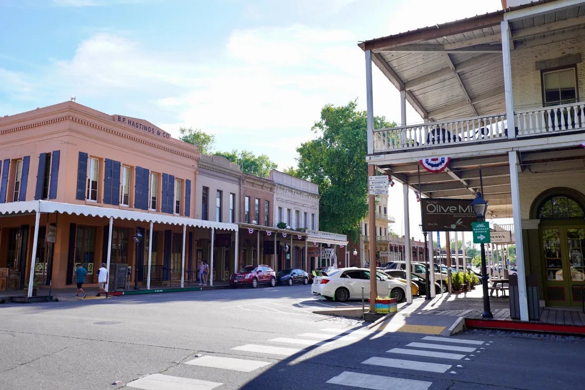 Old Sacramento is the riverfront historic neighborhood district.