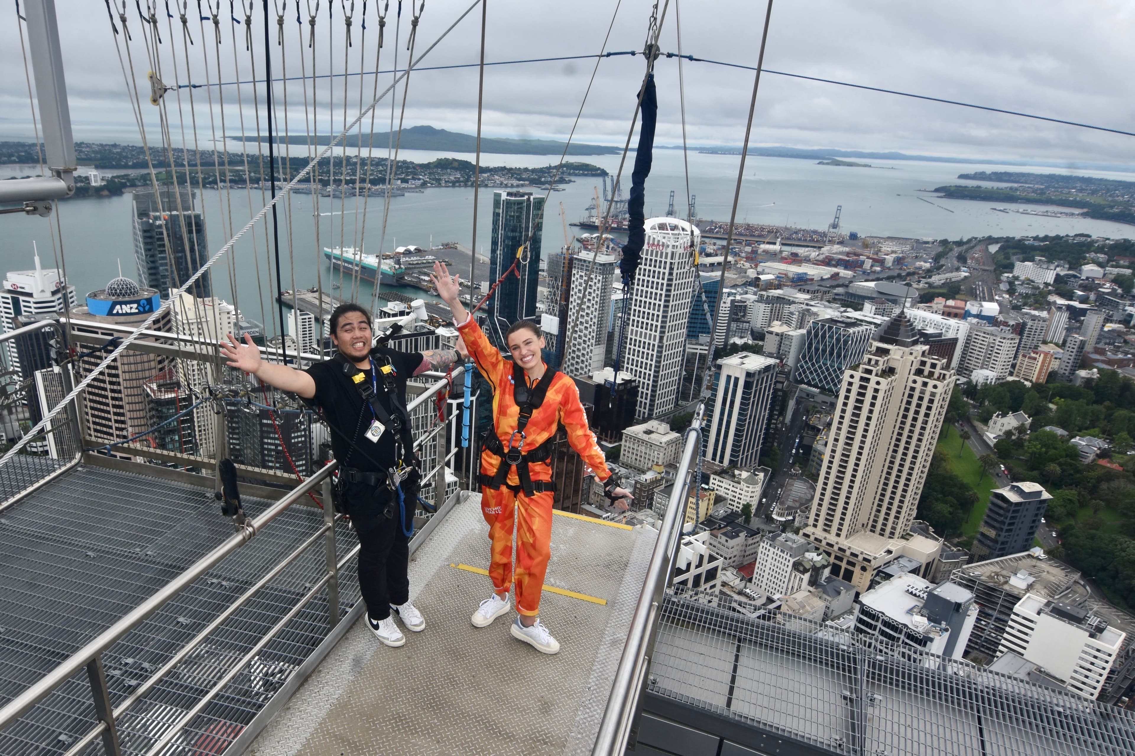 Picture of Lexi doing zip line