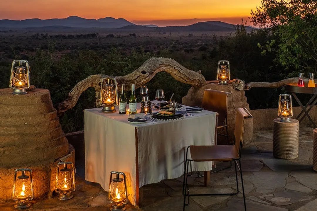 Dining experience in one of the safari lodge.