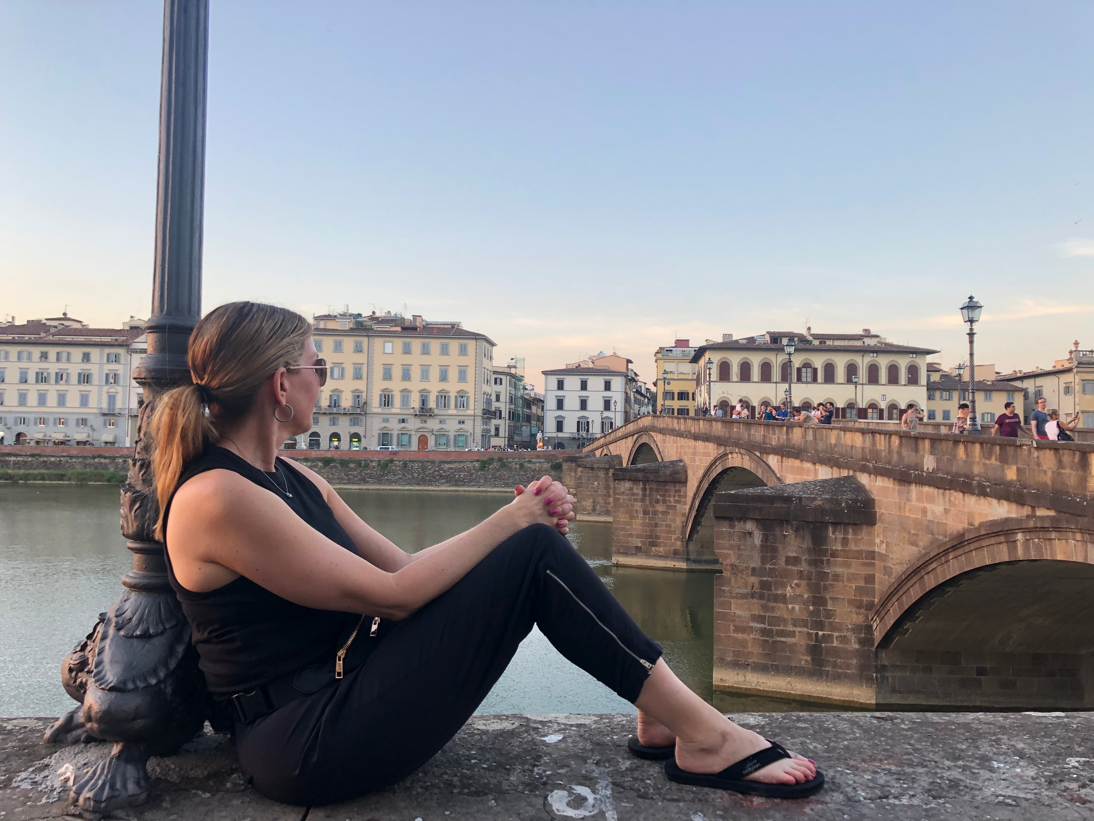 girl with view of florence