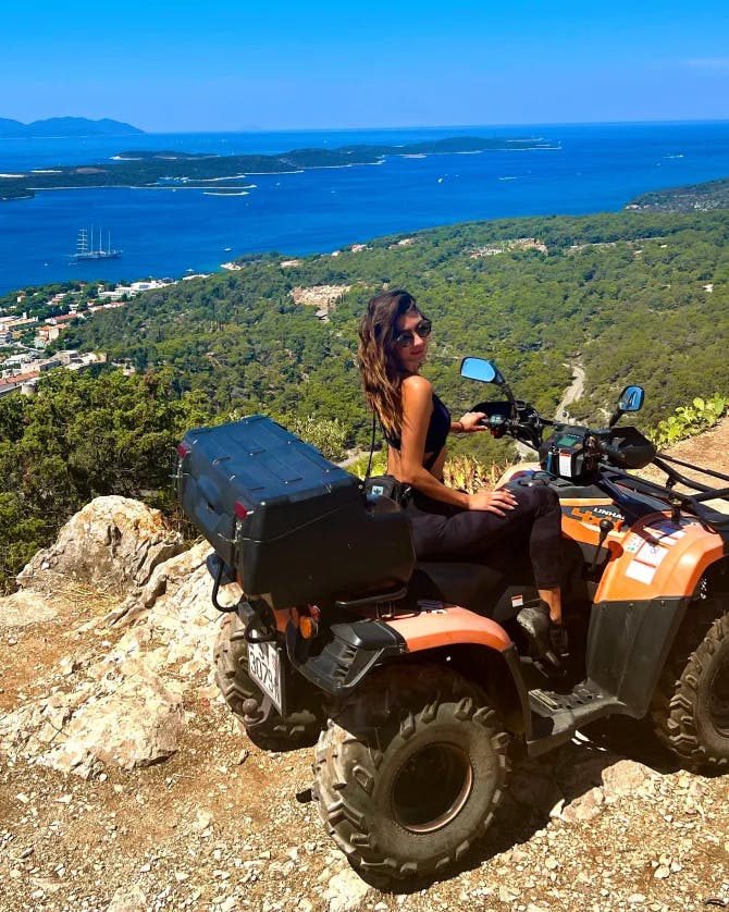 Picture of Camille on Quad bike
