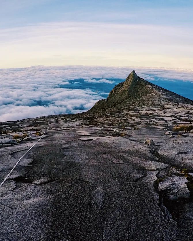 Mount Kinabalu in Borneo.