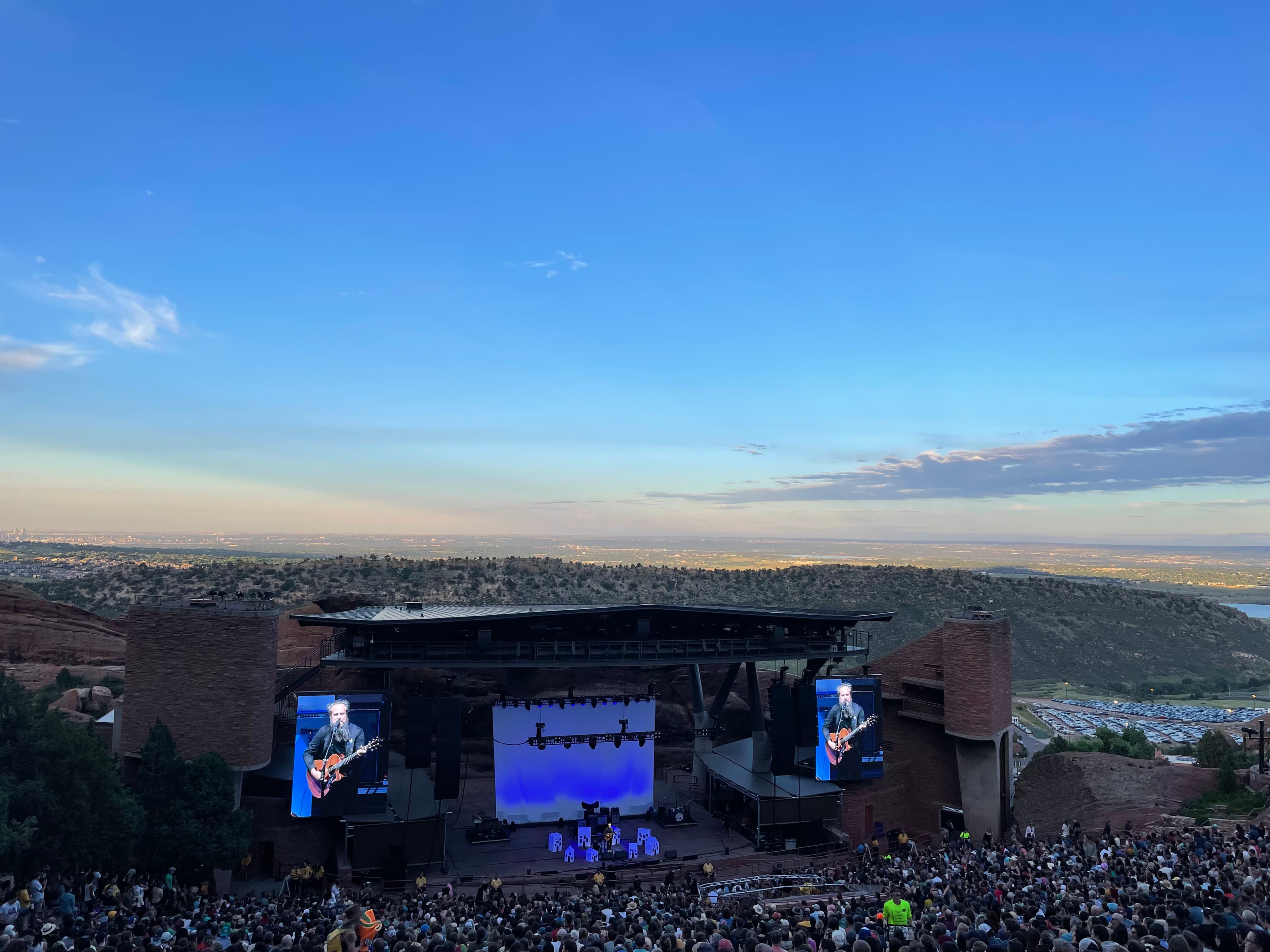 Beautiful clear sky and concert day