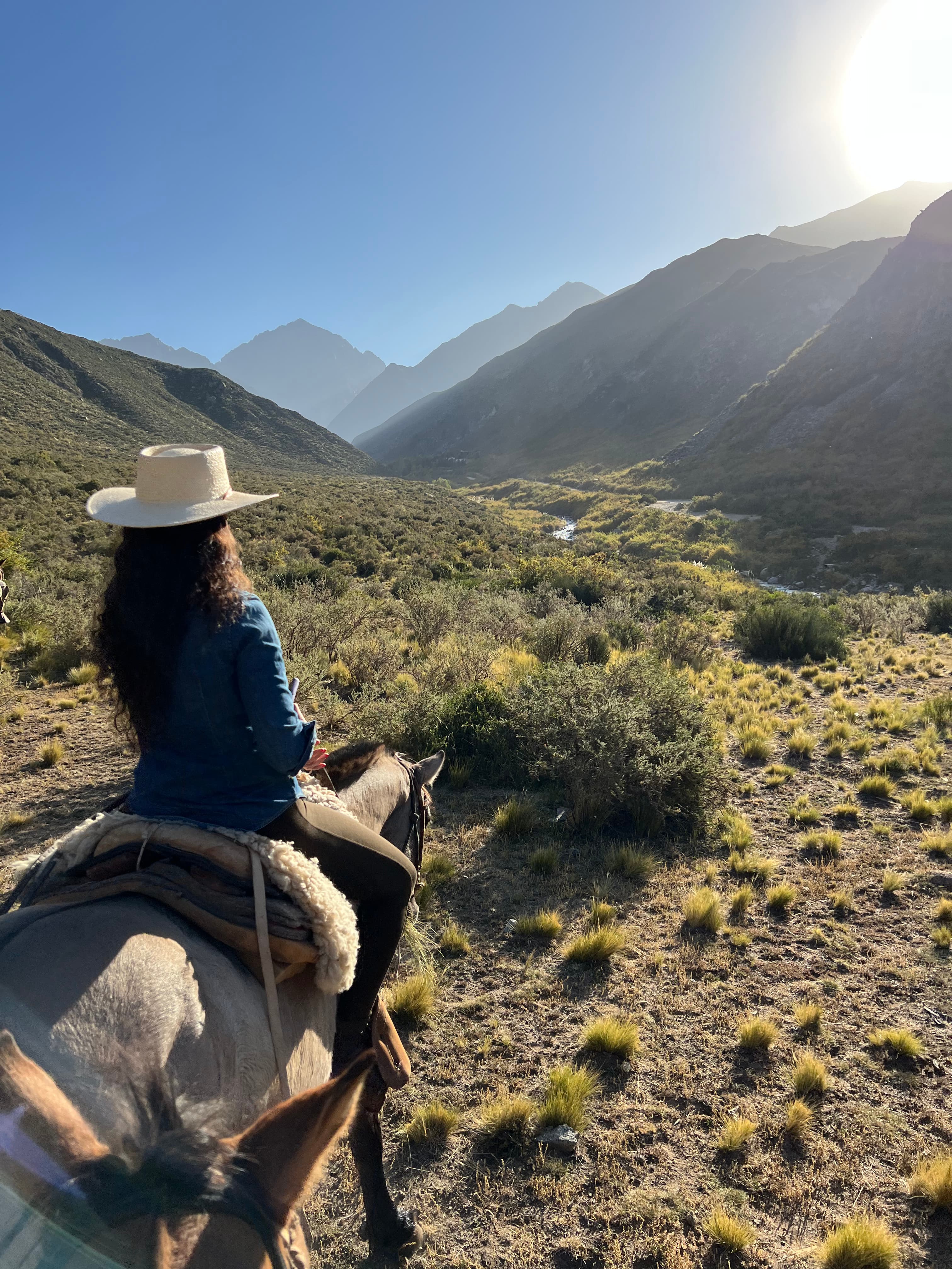 Horse-riding in the wild