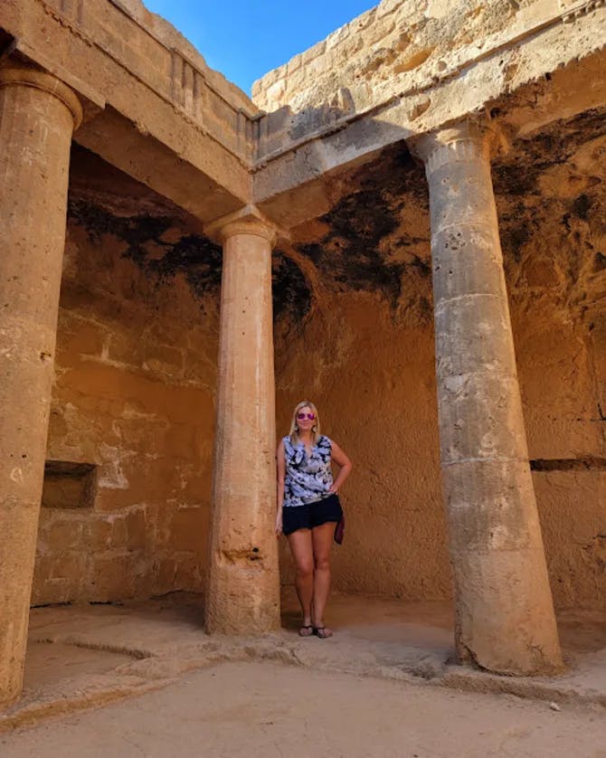 Picture of Emily at Archaeological Site of the Tombs of the Kings
