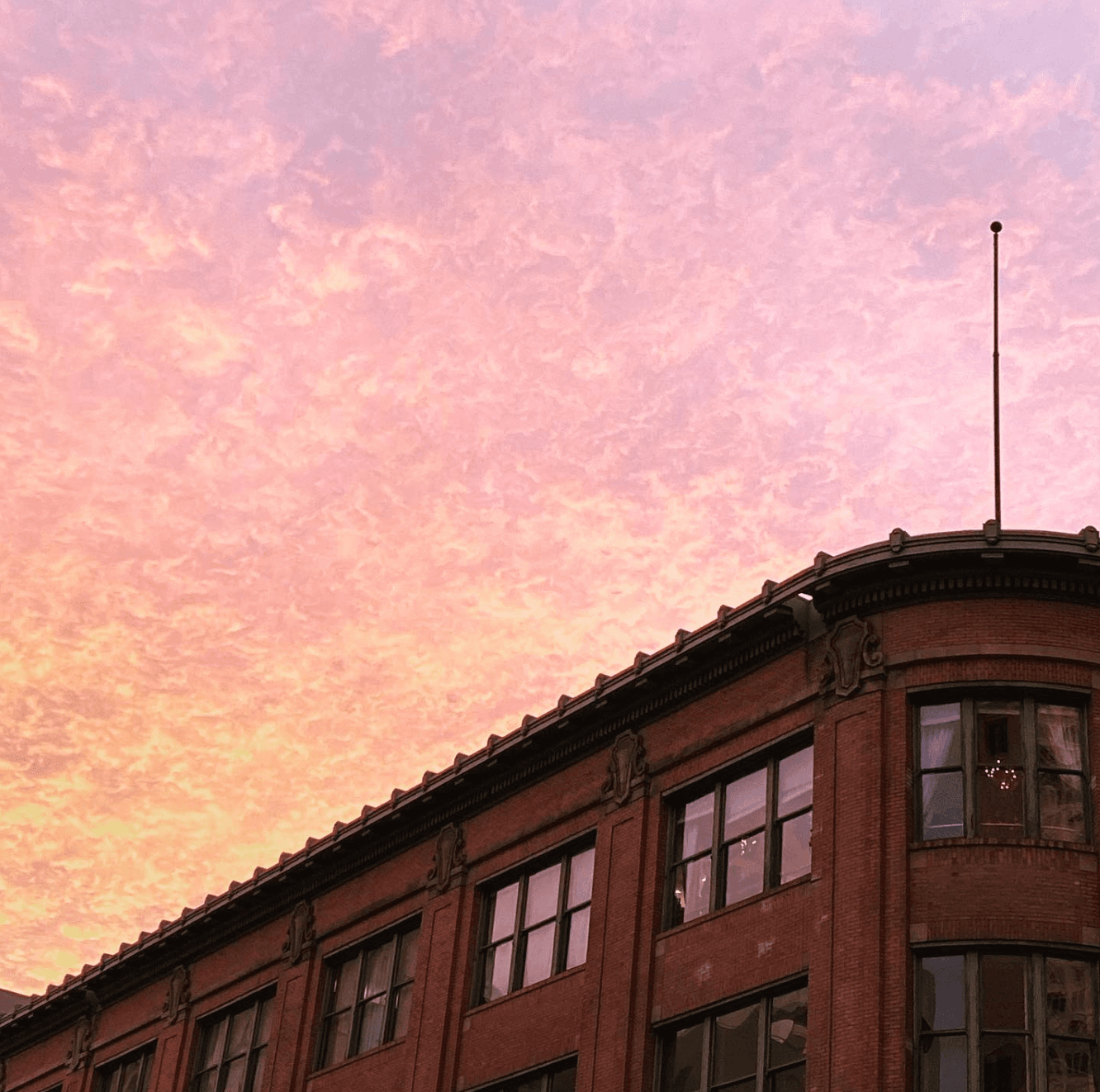 Beautiful pink sunset