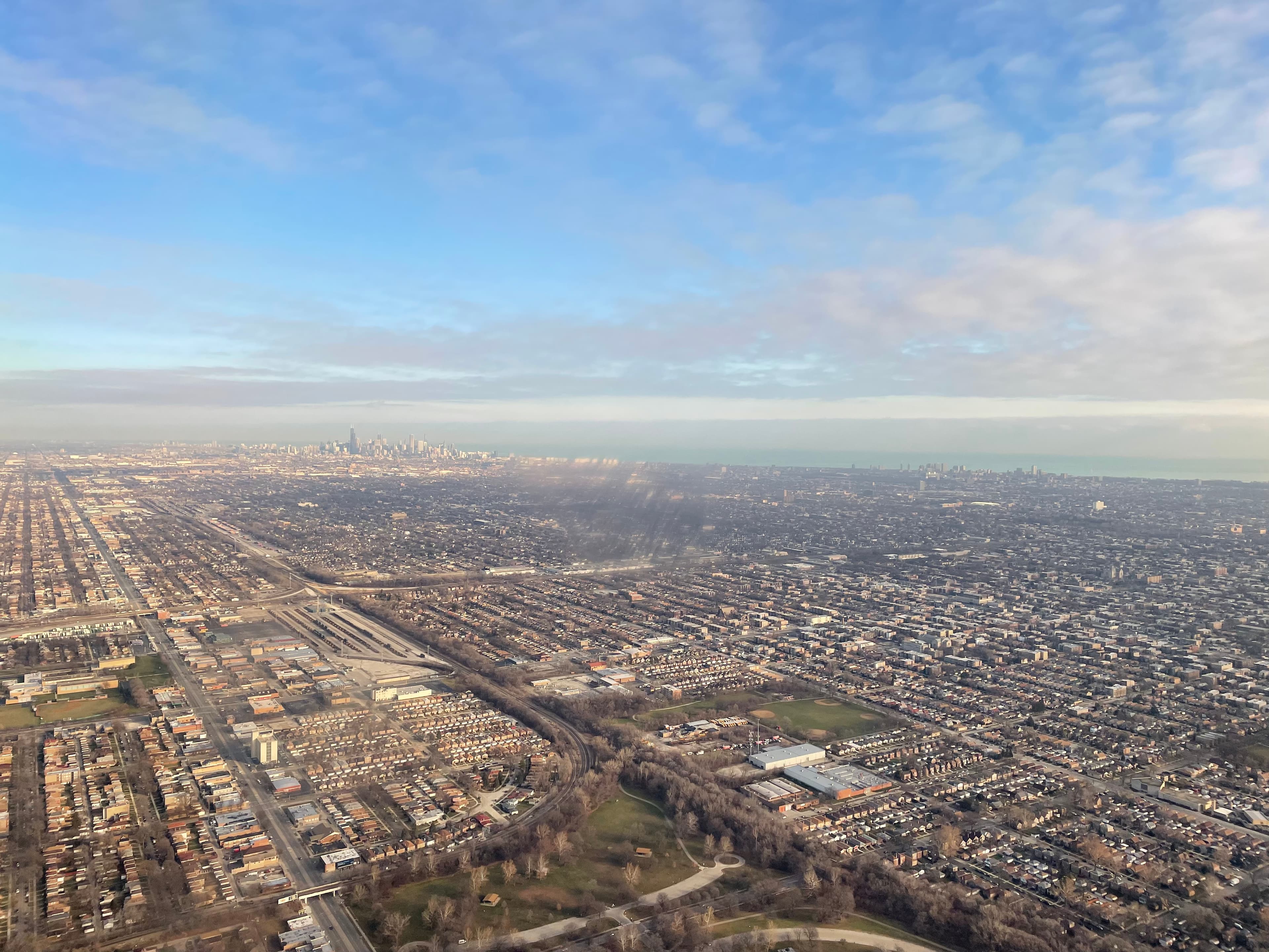 Aerial view of Chicago