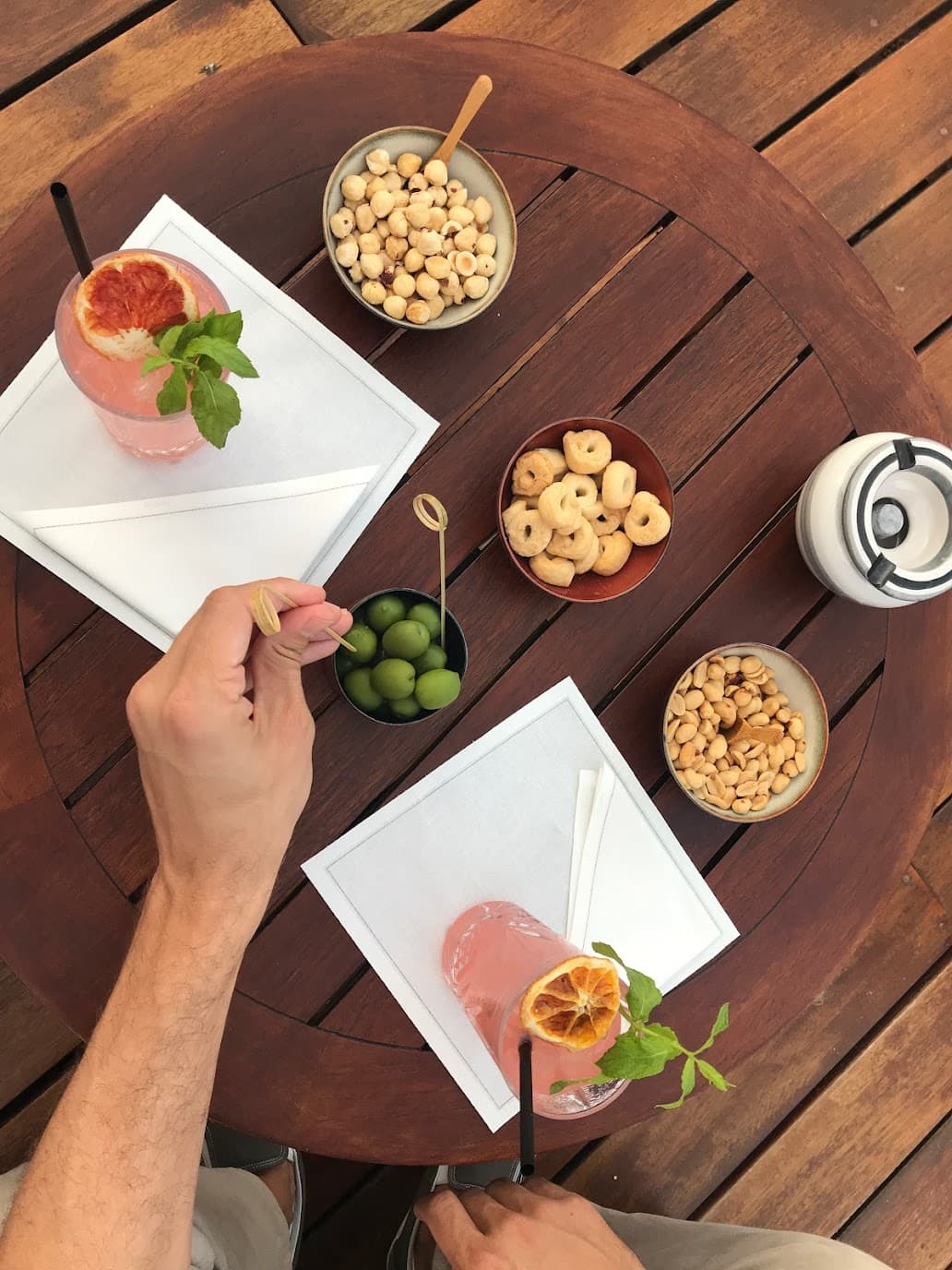 Picture of drinks and snacks