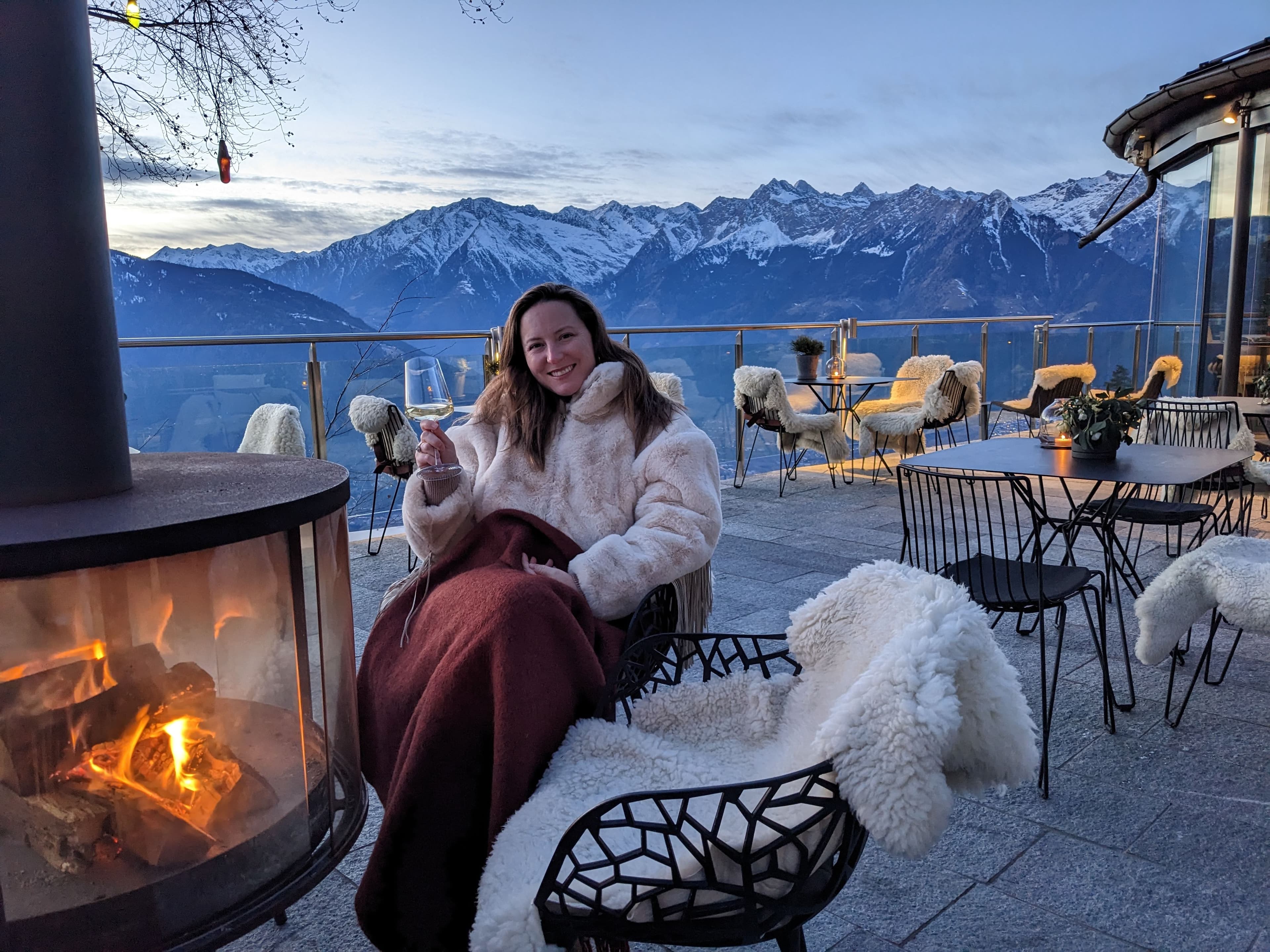 Girl enjoying wine