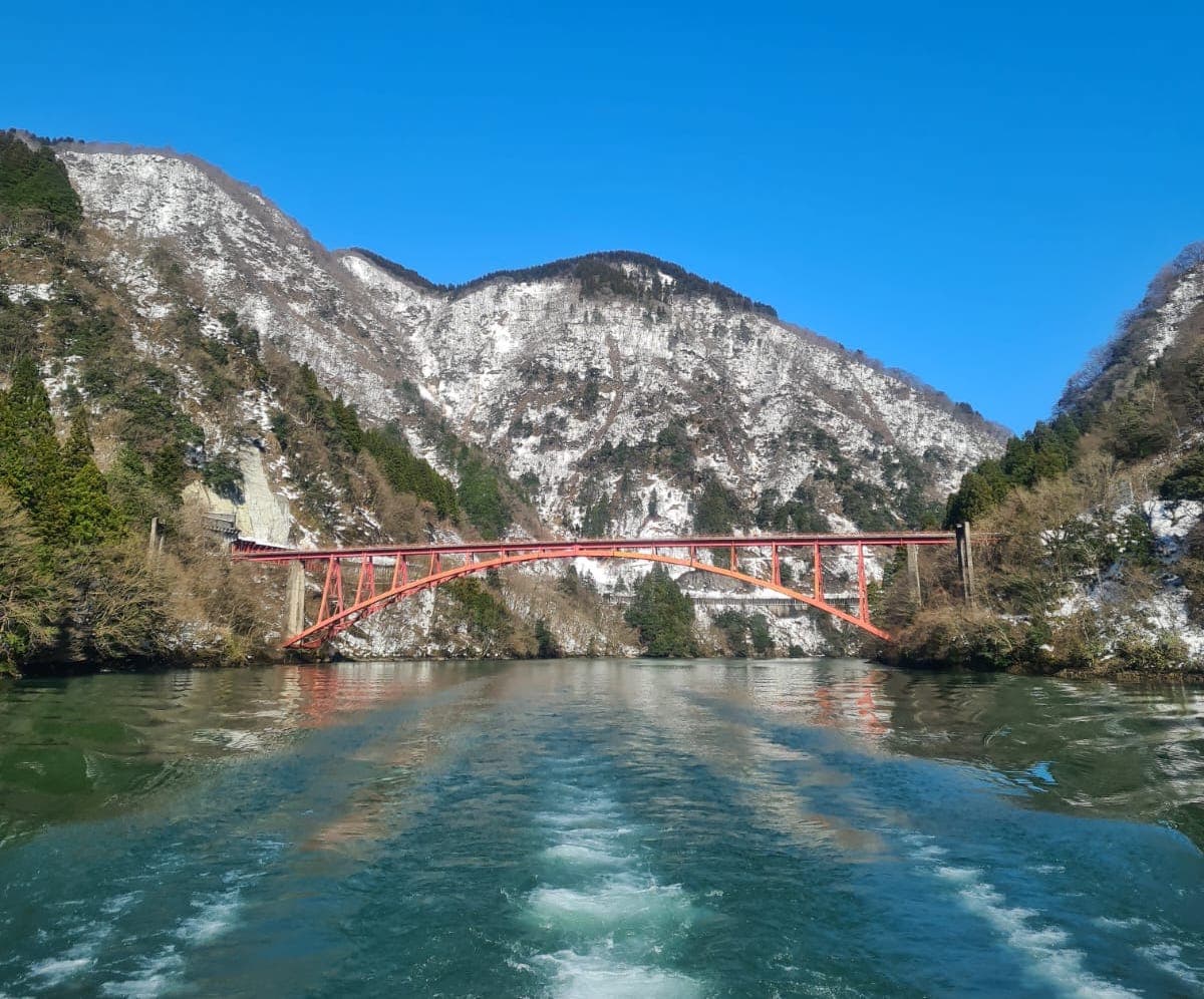 Beautiful view of the river and mountains