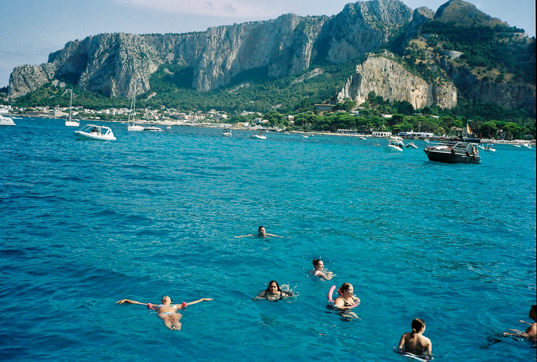 People swimming in the sea