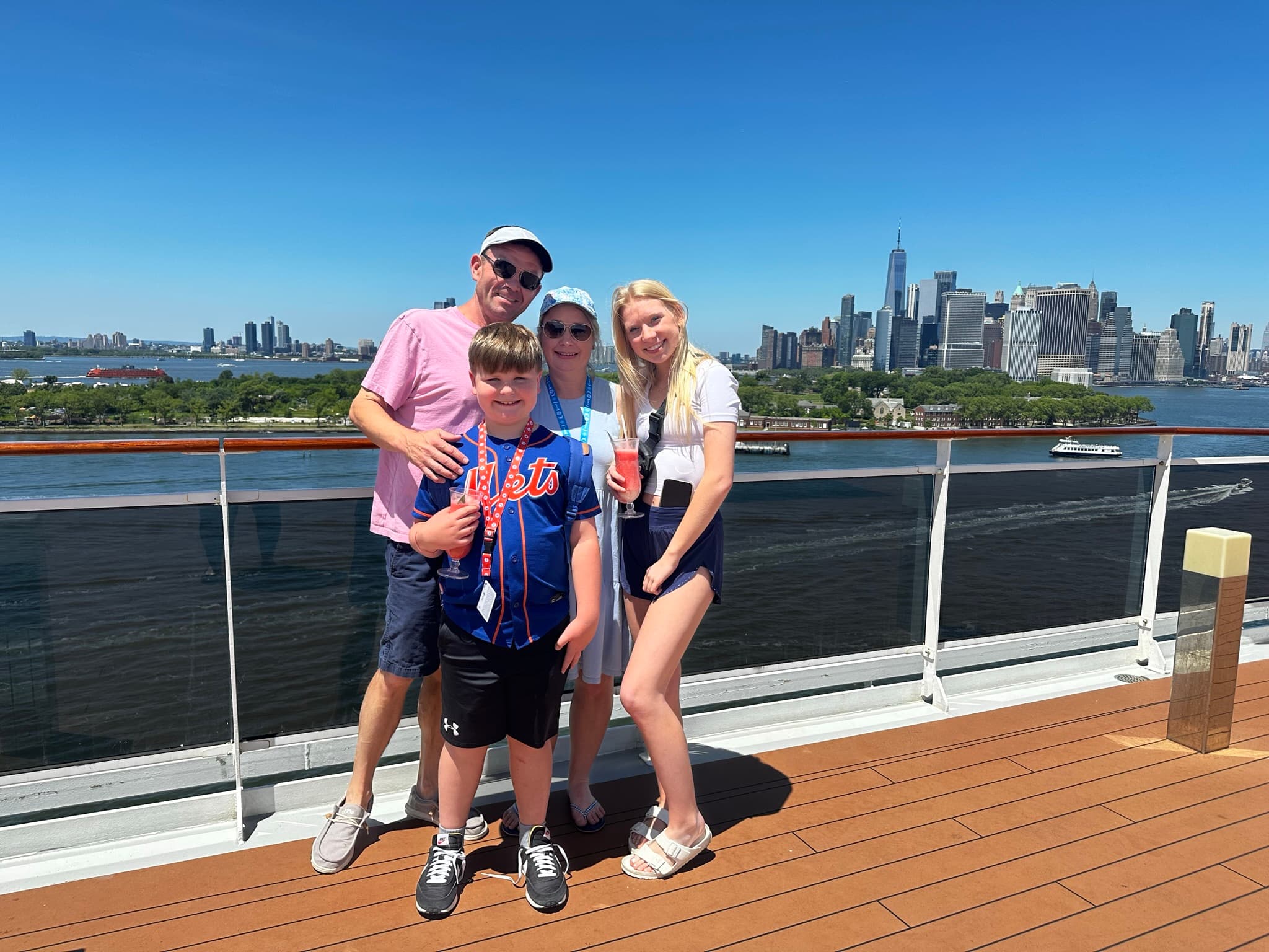 Posing for a family photo