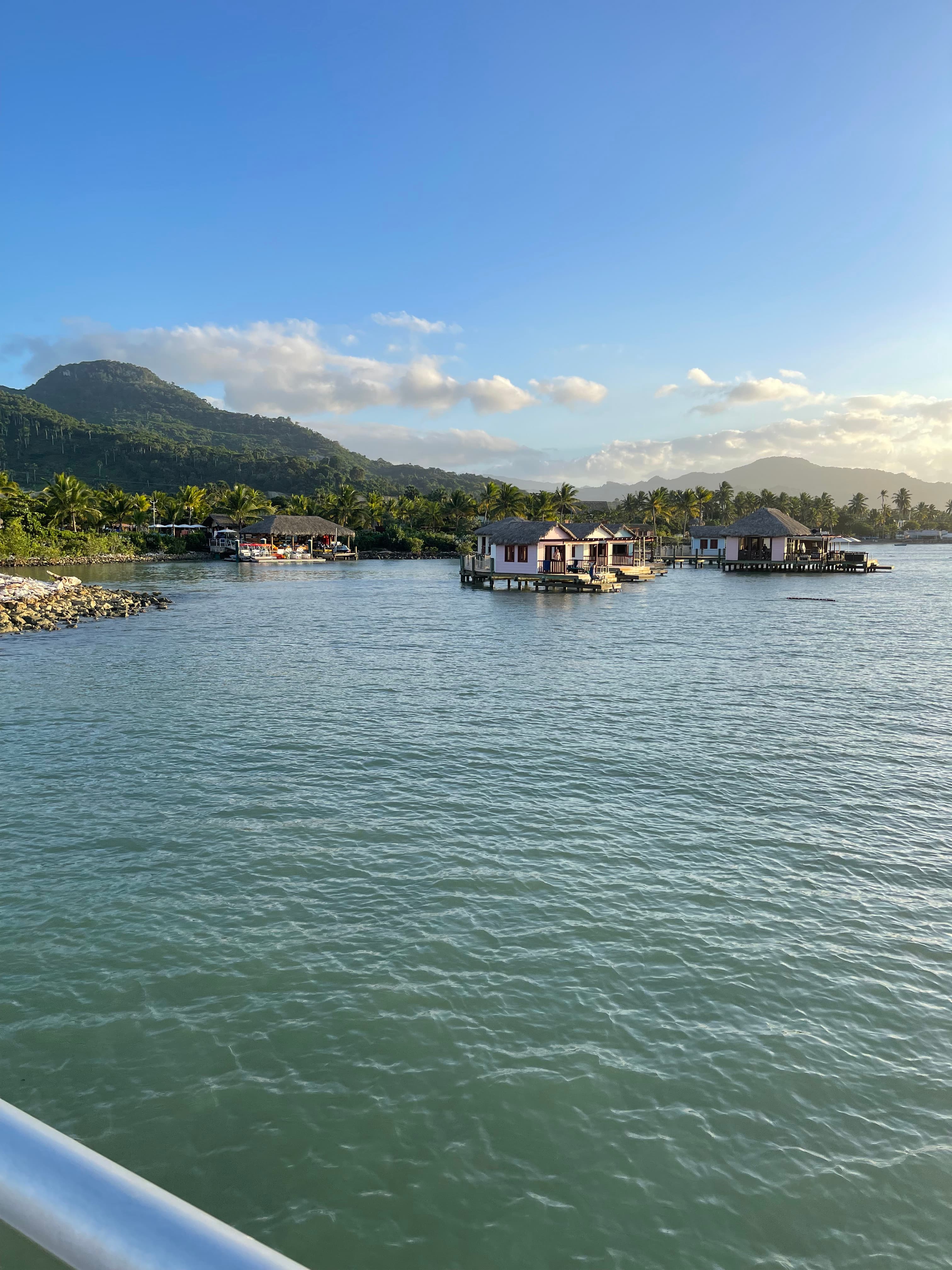 Beautiful view of water bungalows