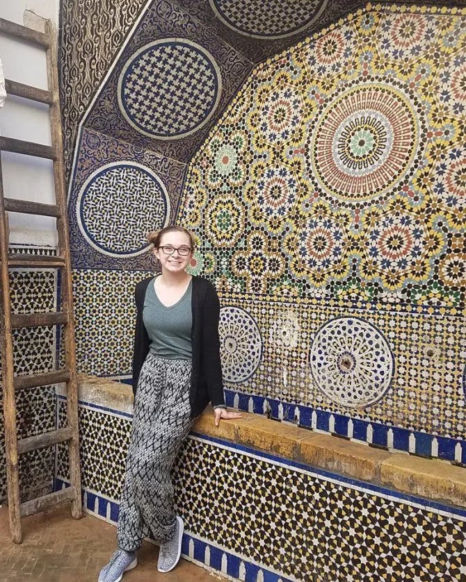 Wall of beautiful Moroccan tiles