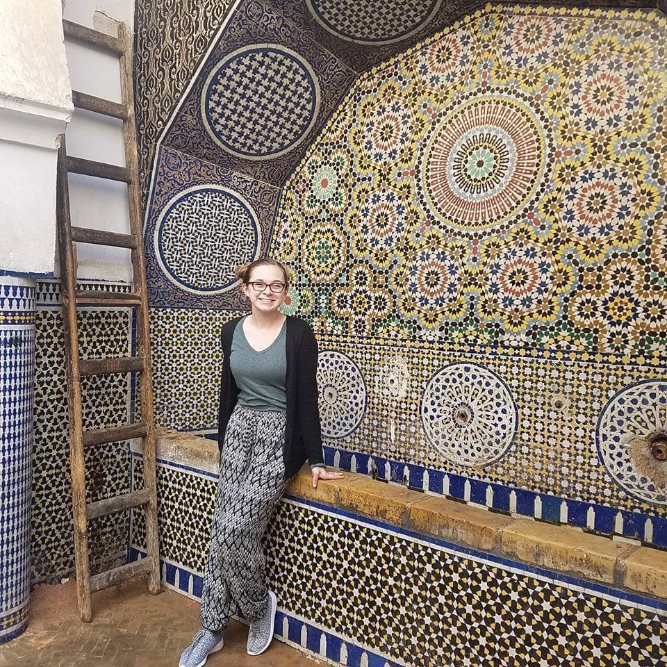 Wall of beautiful Moroccan tiles