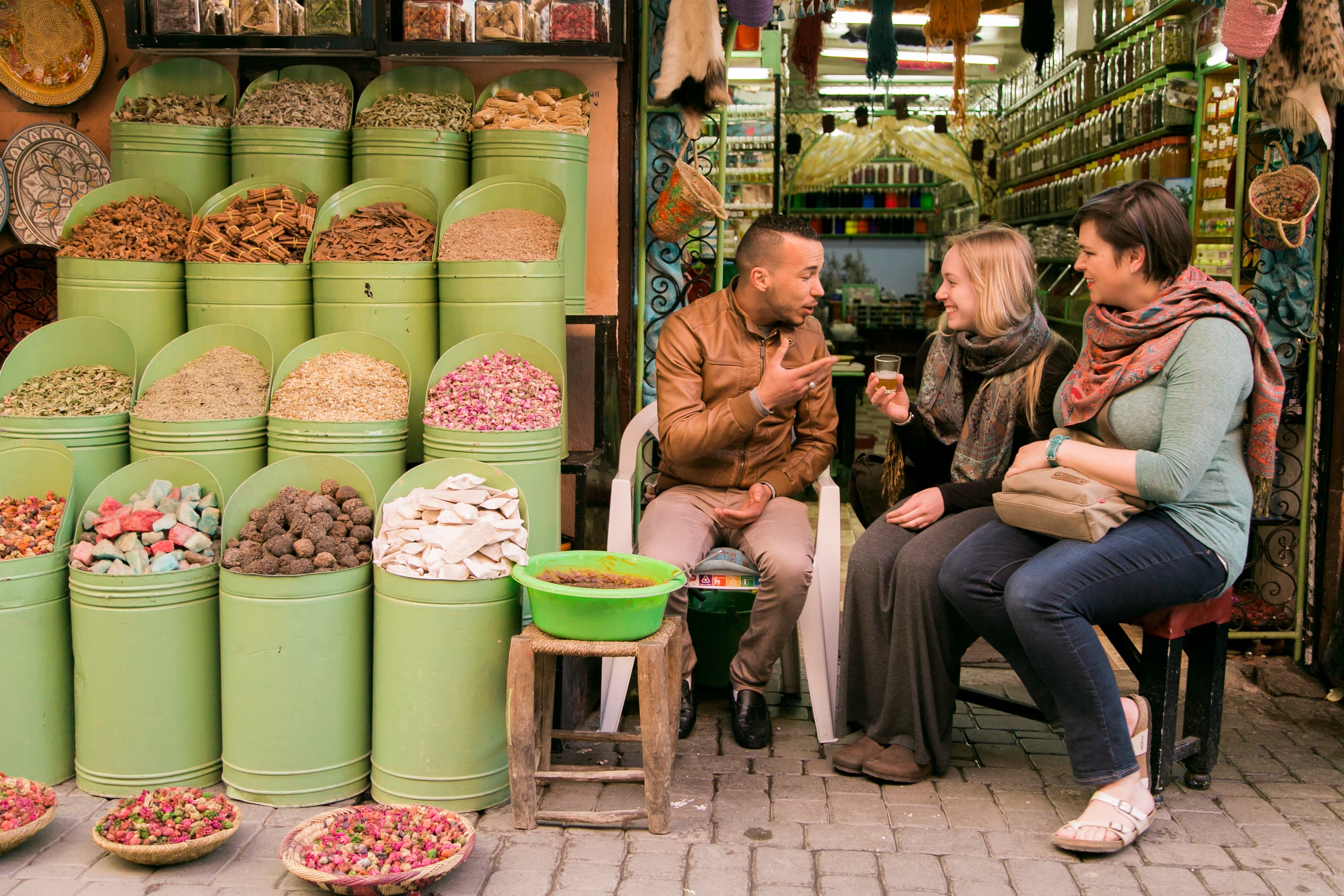 Ashley in a local spices shop