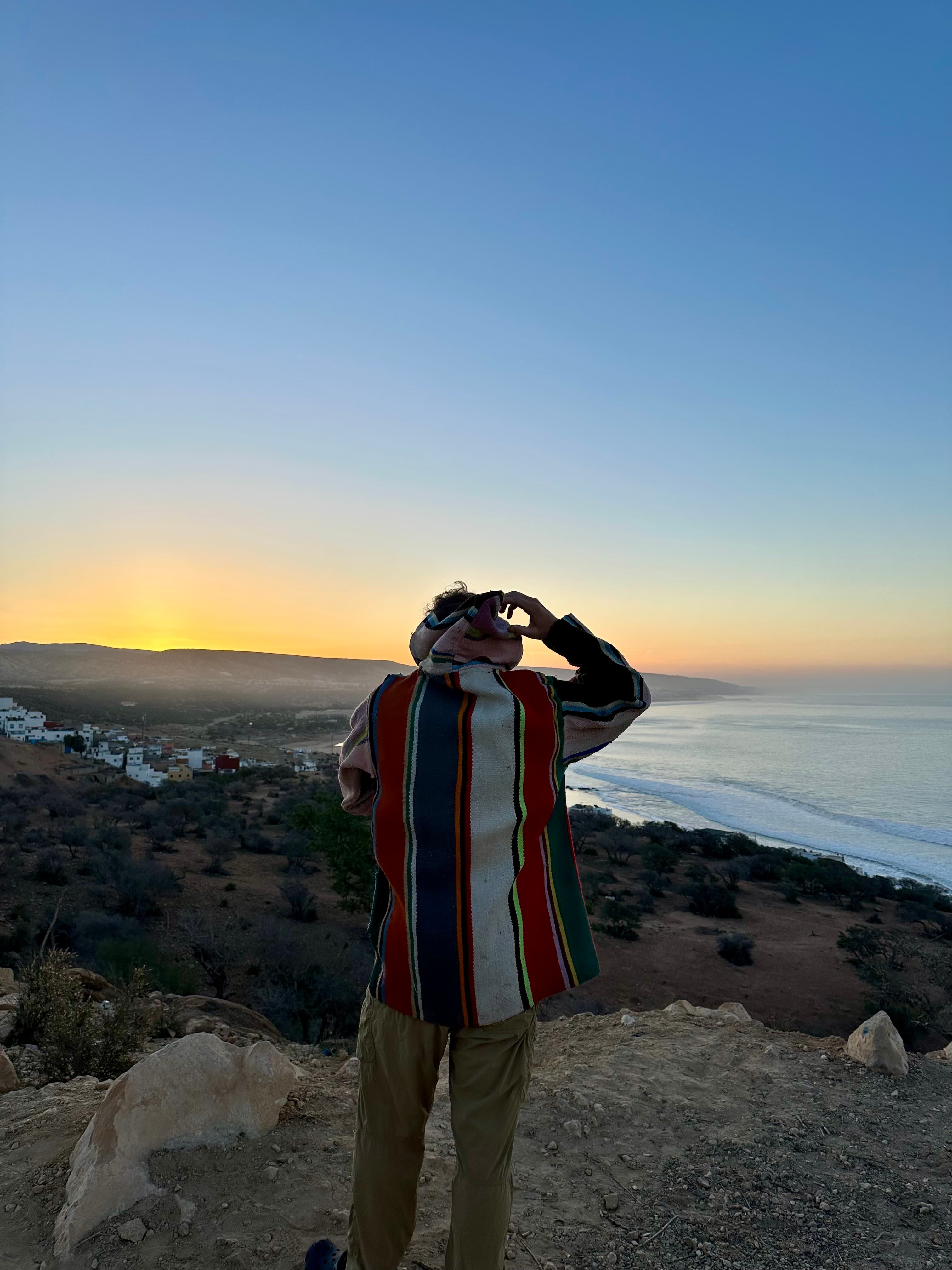 Looking at the view of the sea