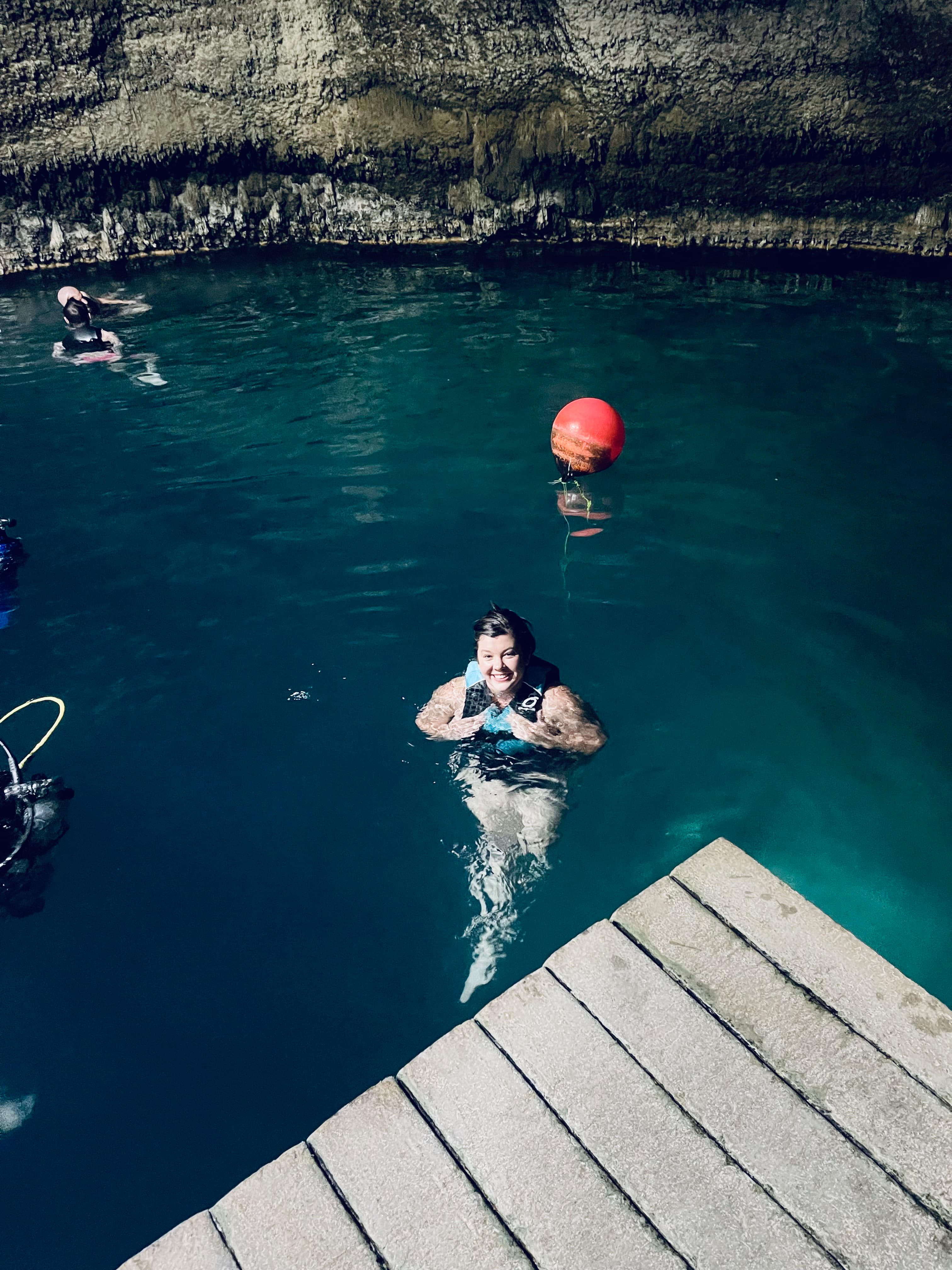 Picture of Christina swimming