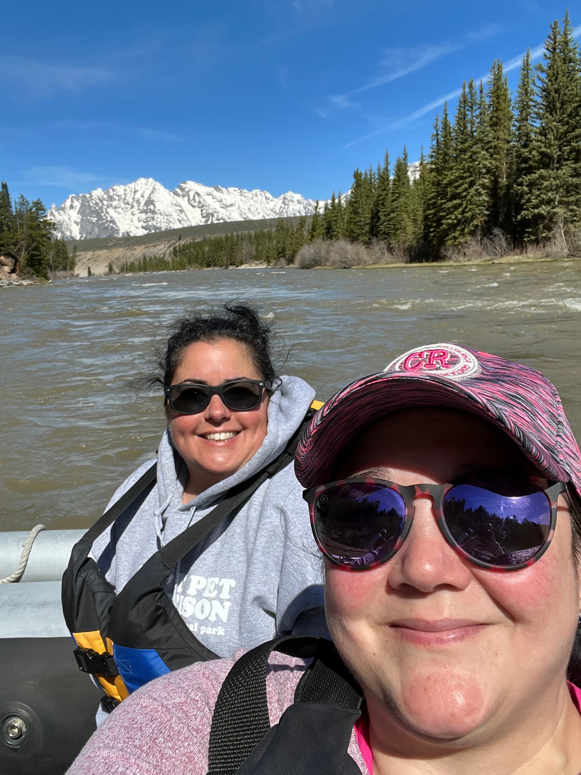 Two women in a boat.