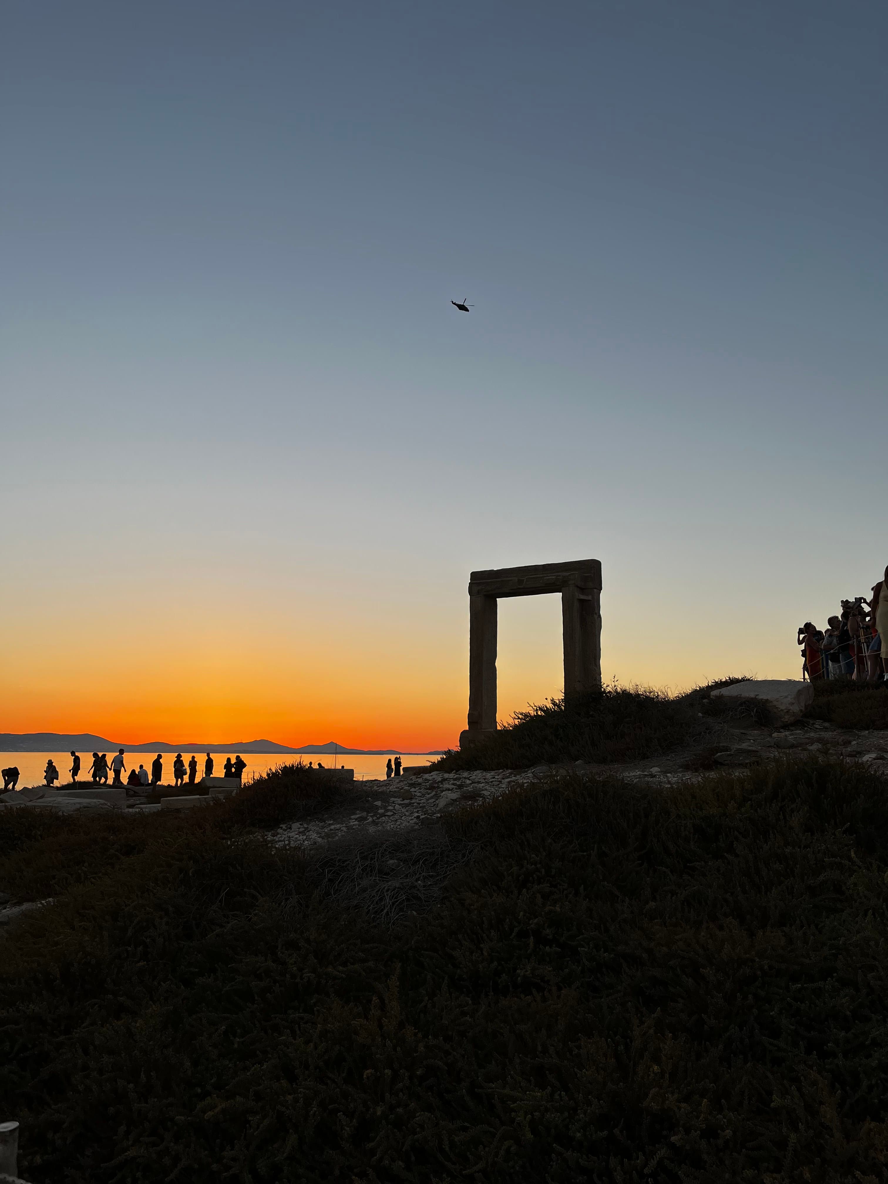 View of night orange sky