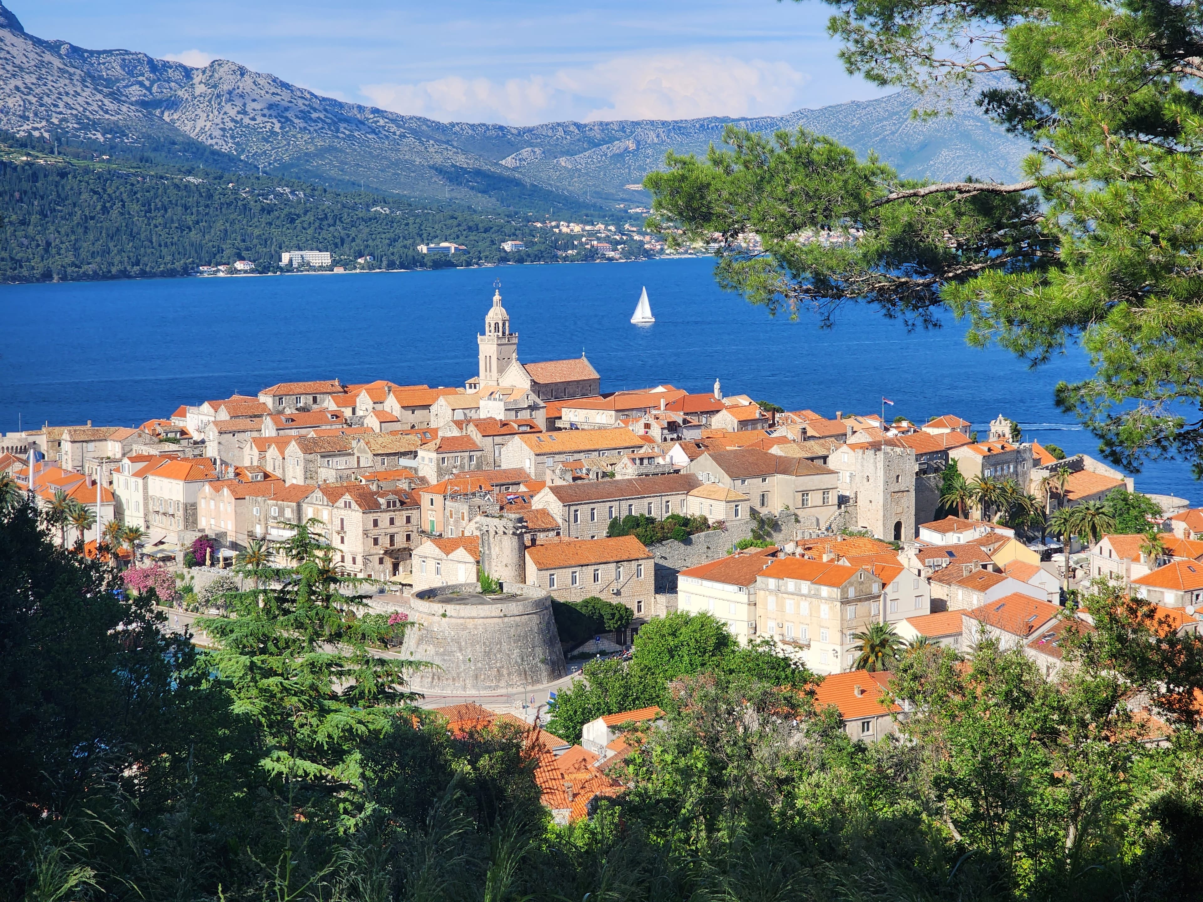 Beautiful view of Korčula Island
