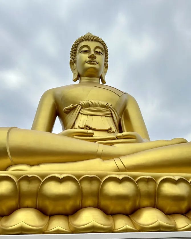 View of a golden statue
