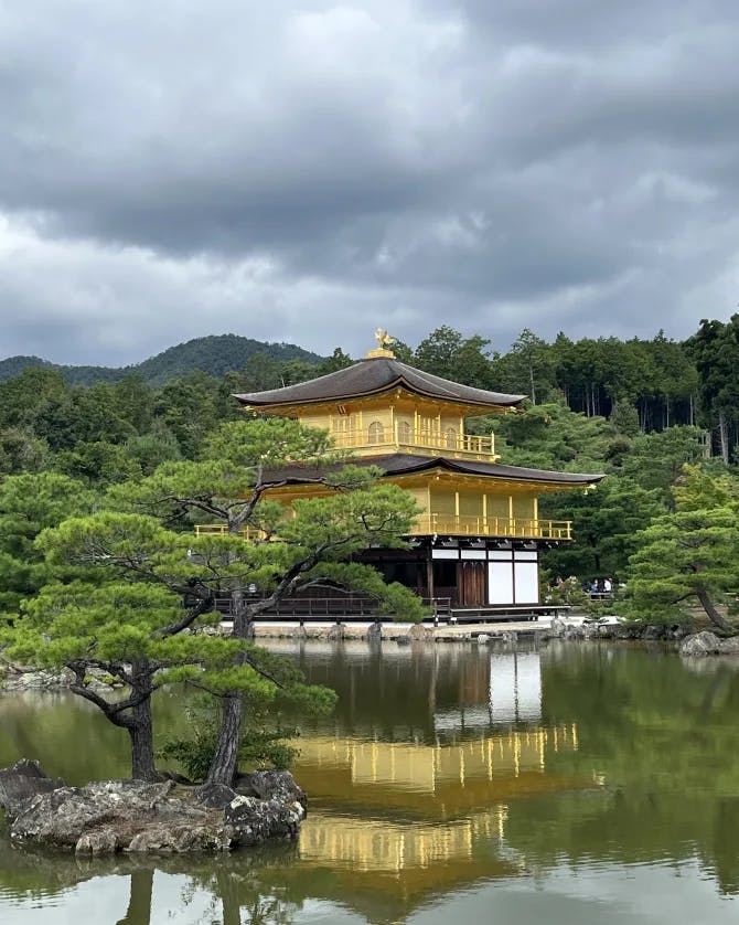 Beautiful view of Kinkaku-ji temple