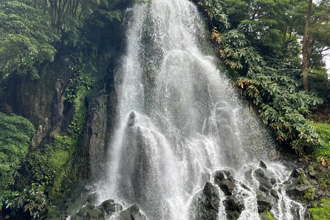 Ribeira dos Caldeiroes is one of the many waterfalls to see throughout the park.