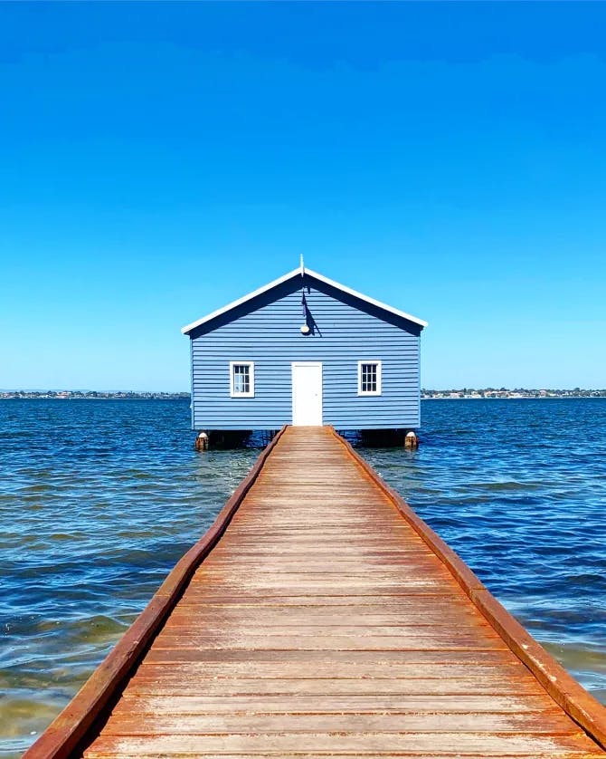 A beautiful view of house in water