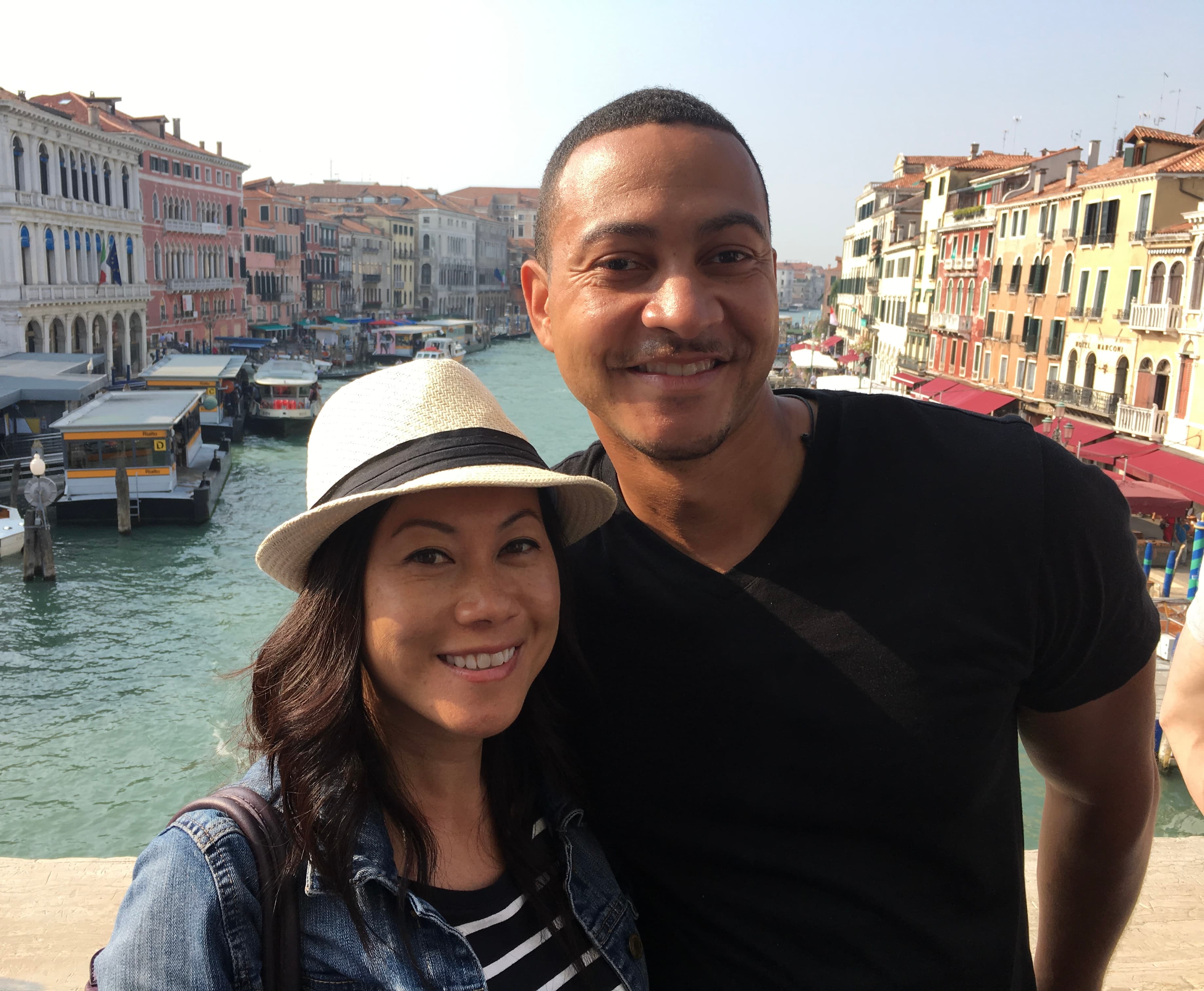 Winnie posing with her partner