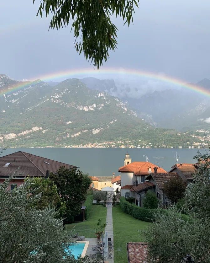 Rainbow in Lake Como