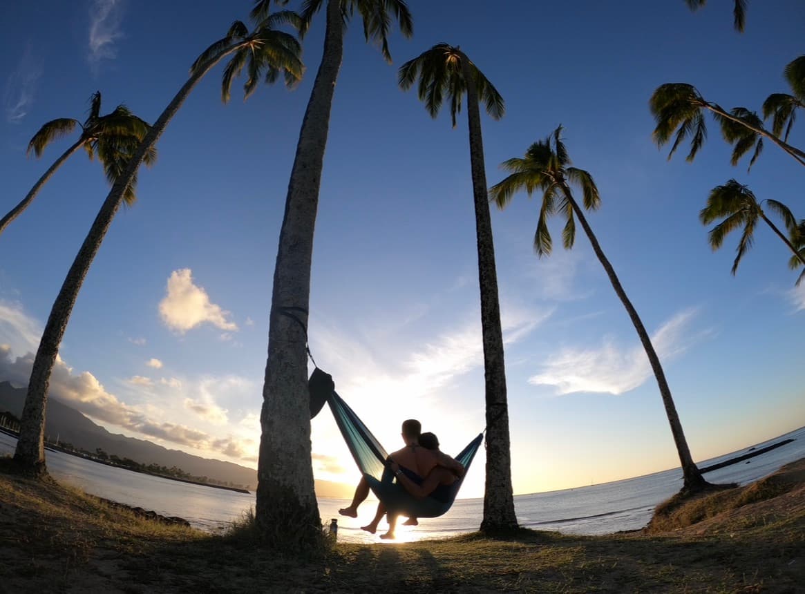 A beautiful picture of nic sitting in hammock