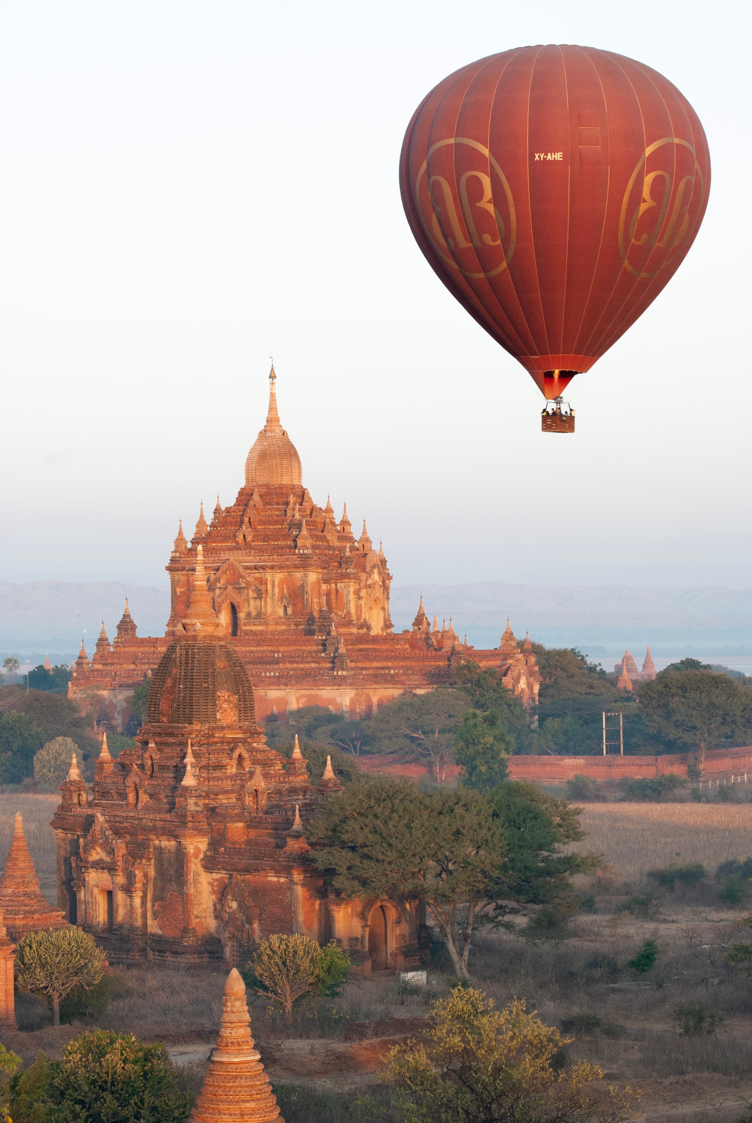 View of a hot air balloon