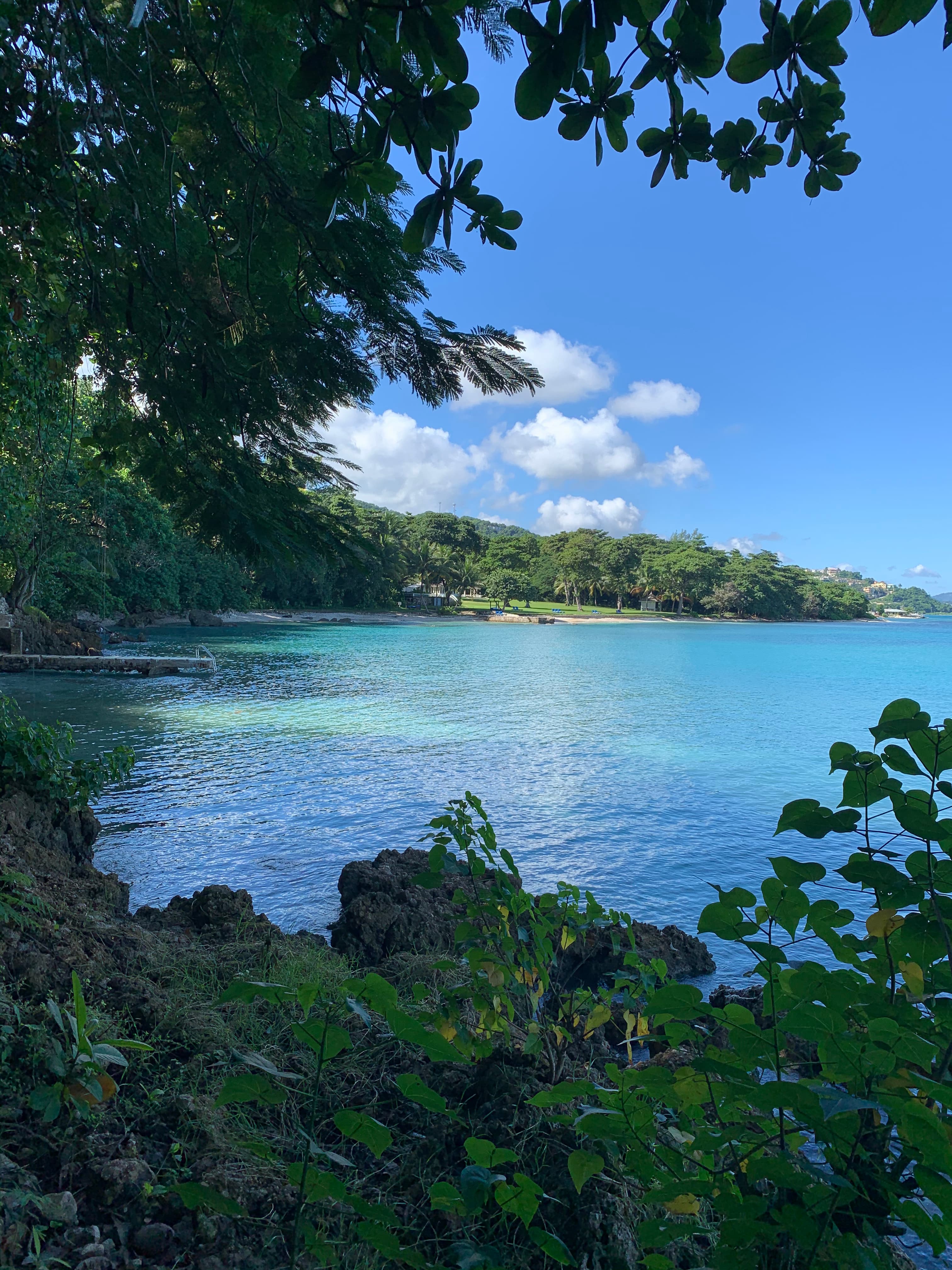 Serene views of the blue lake