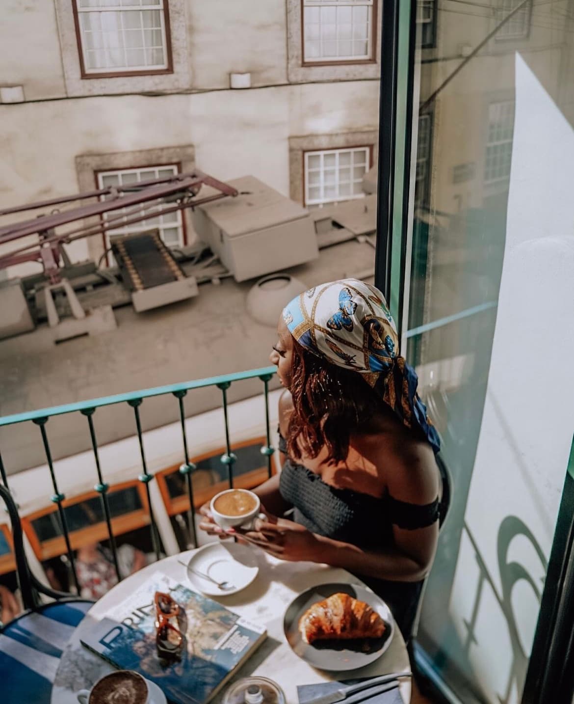 Picture of Nana drinking coffee