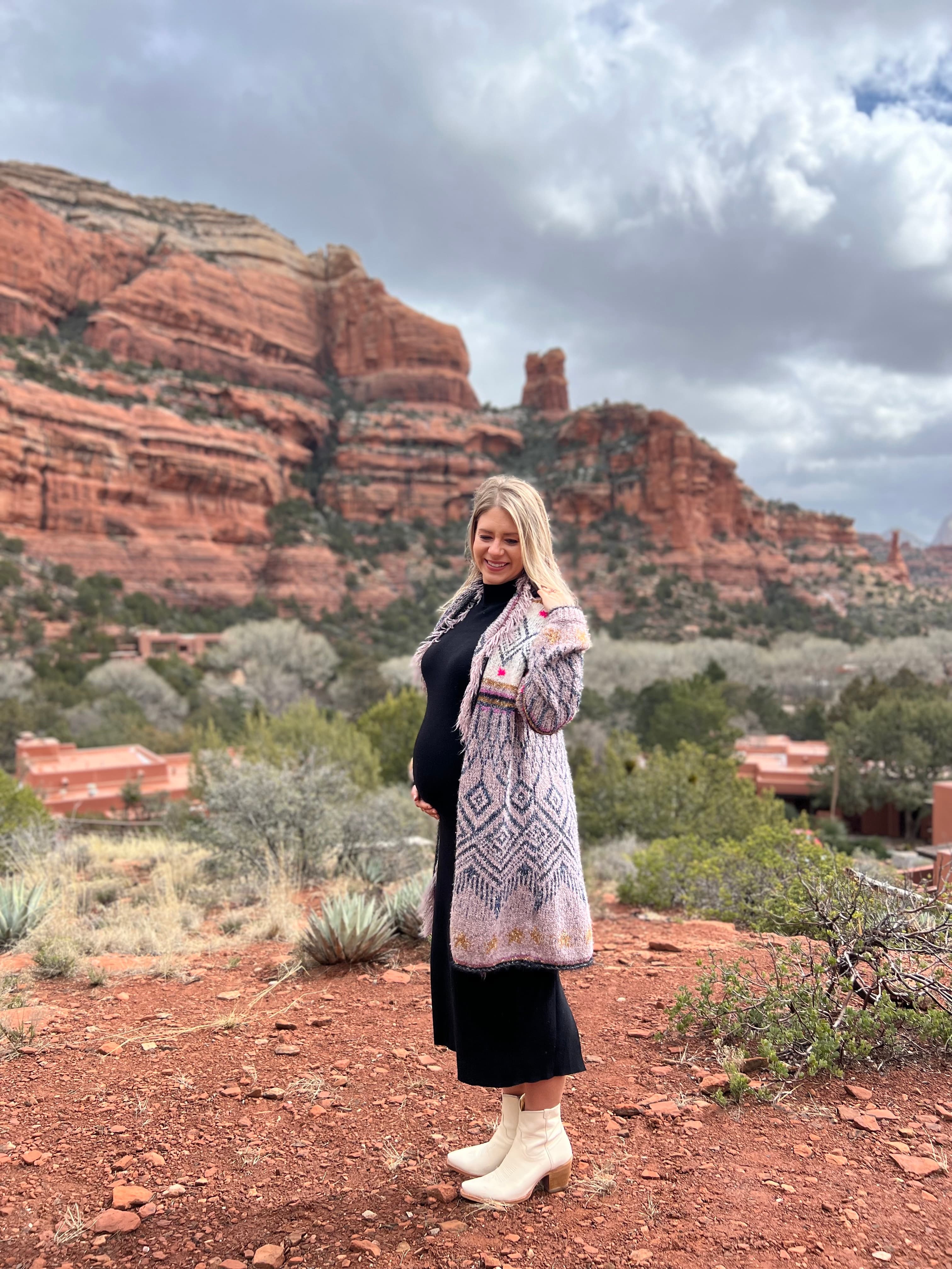 Travel advisor posing in a dried-out region