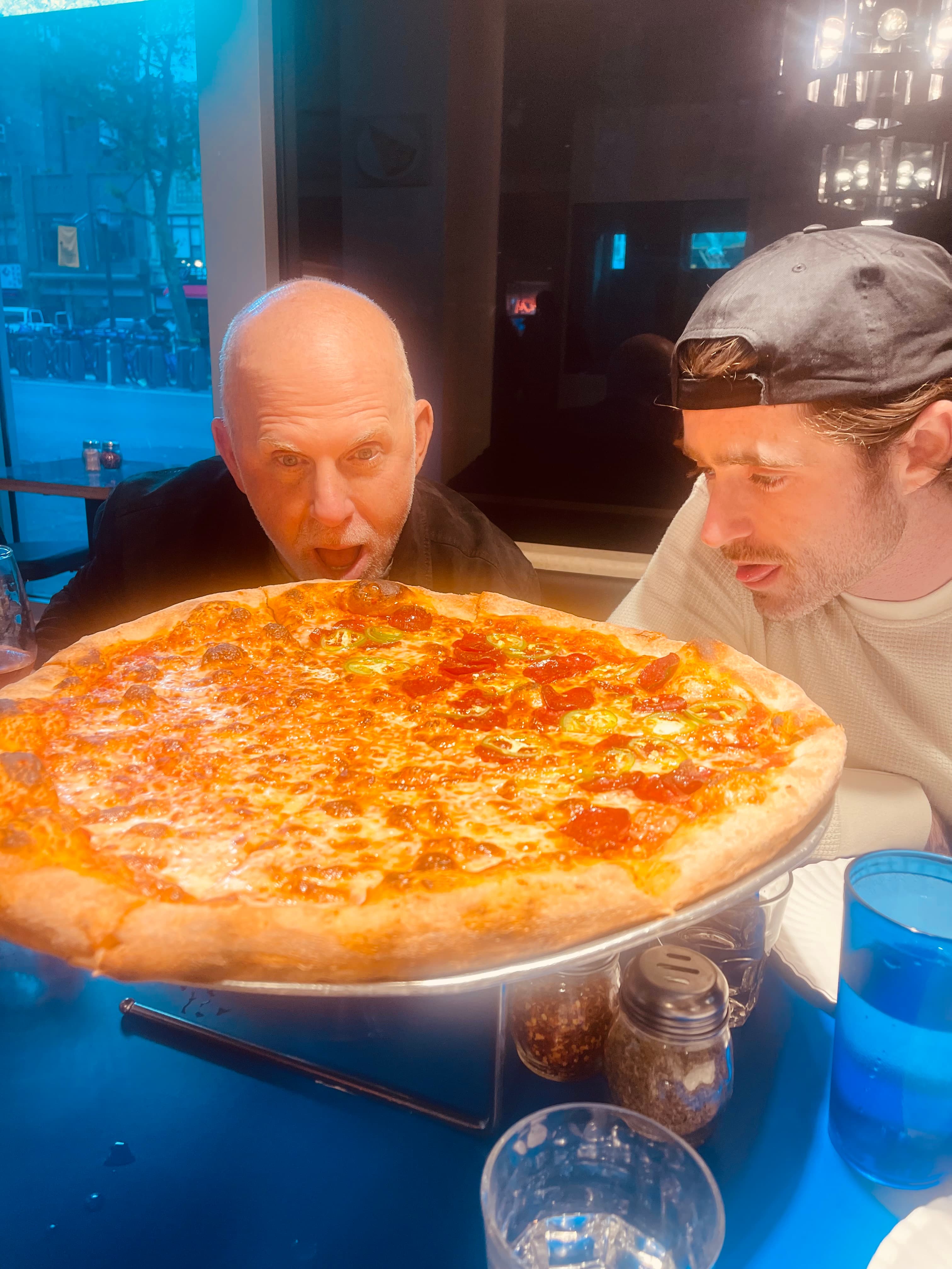 Picture of a eating pizza